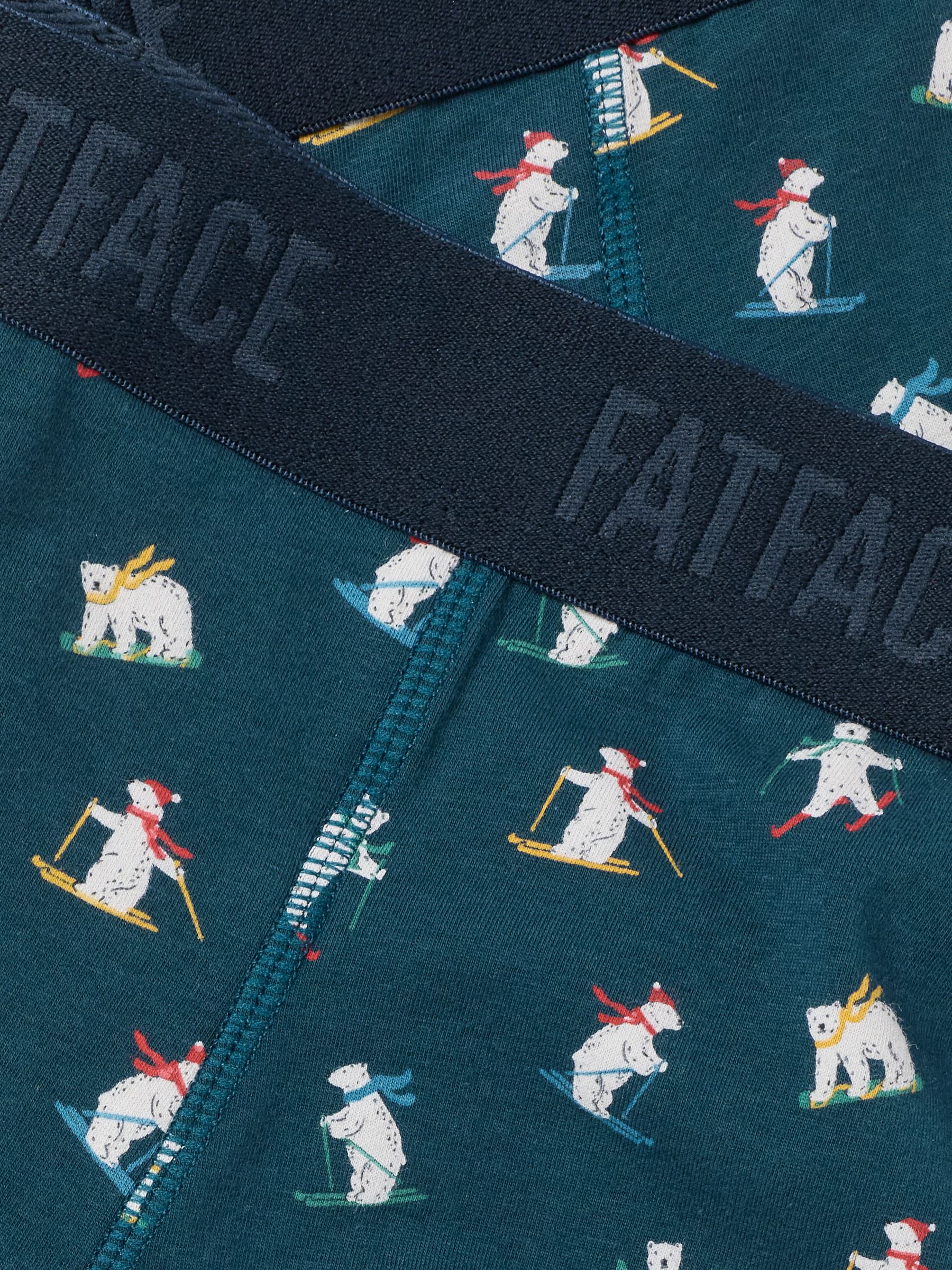 Teal Blue Skiing Bear Boxers - Image 3 of 3