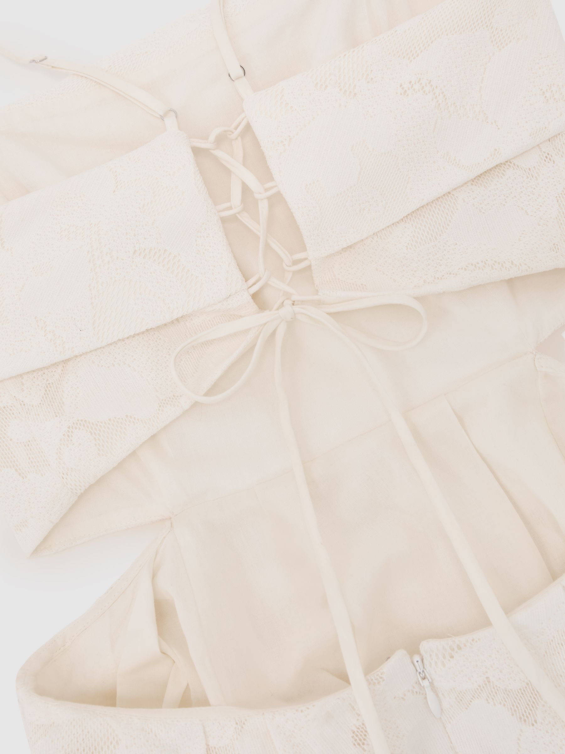 Cotton-Blend Lace Cut-Out Maxi Dress in Cream - Image 8 of 8