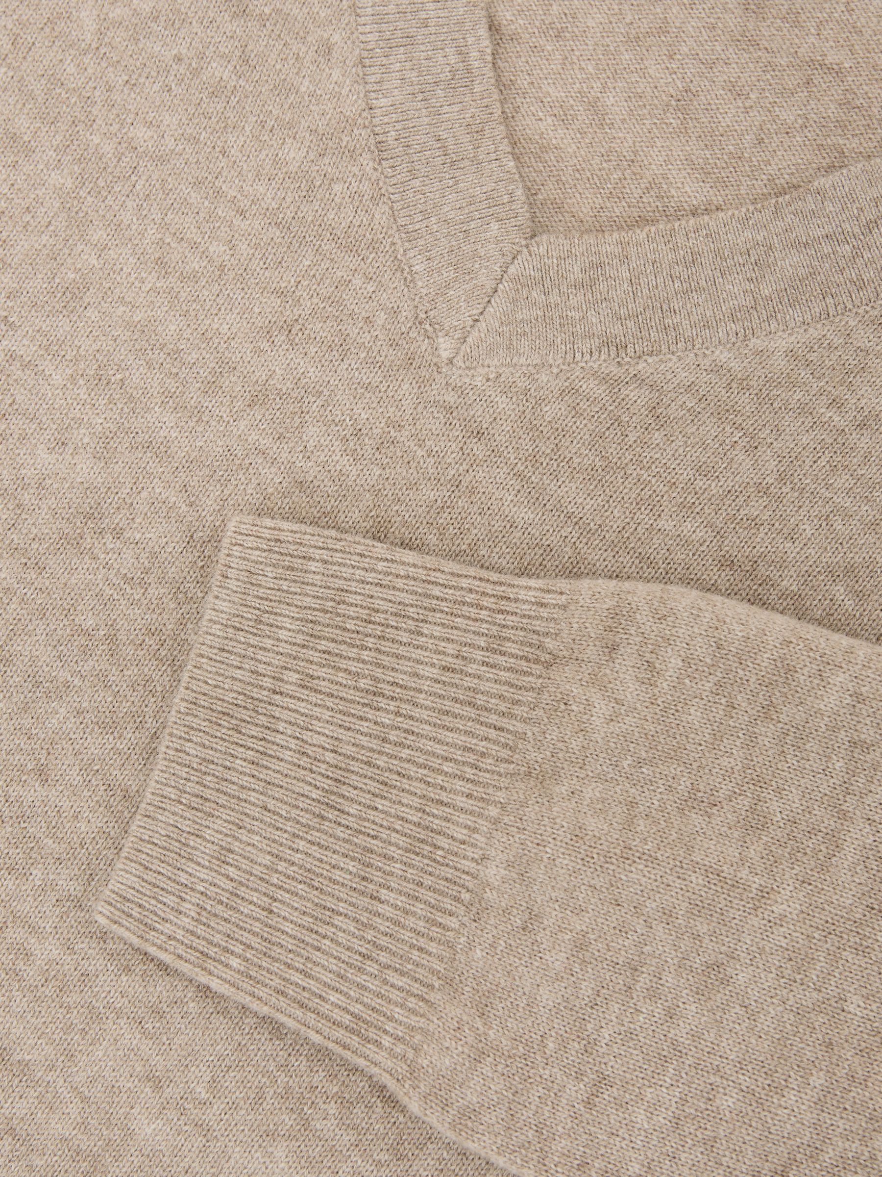 Πουλόβερ με Λαιμόκοψη V από μαλλί και κασμίρι σε ουδέτερο χρώμα Taupe - Εικόνα 6 από 6