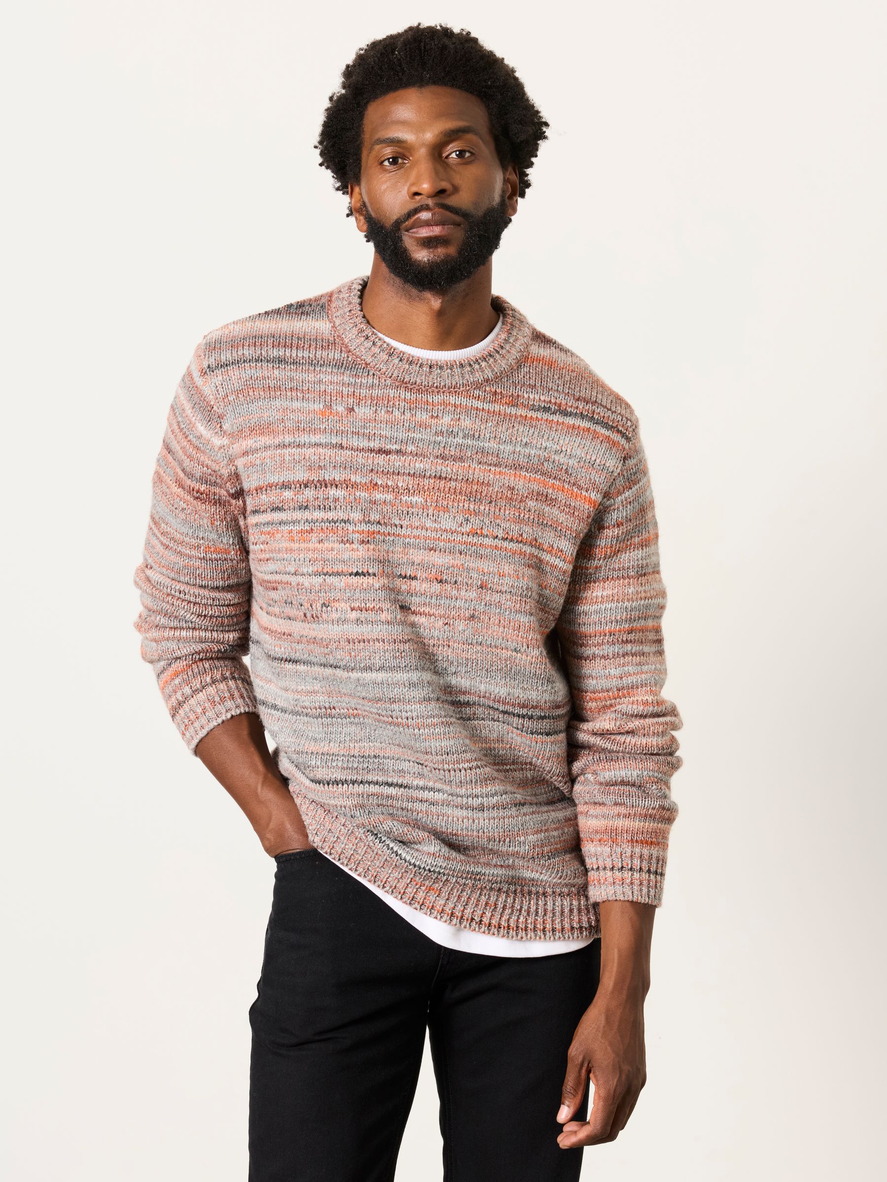 Natural Ombre Crew Neck Knitted Jumper - Image 4 of 6