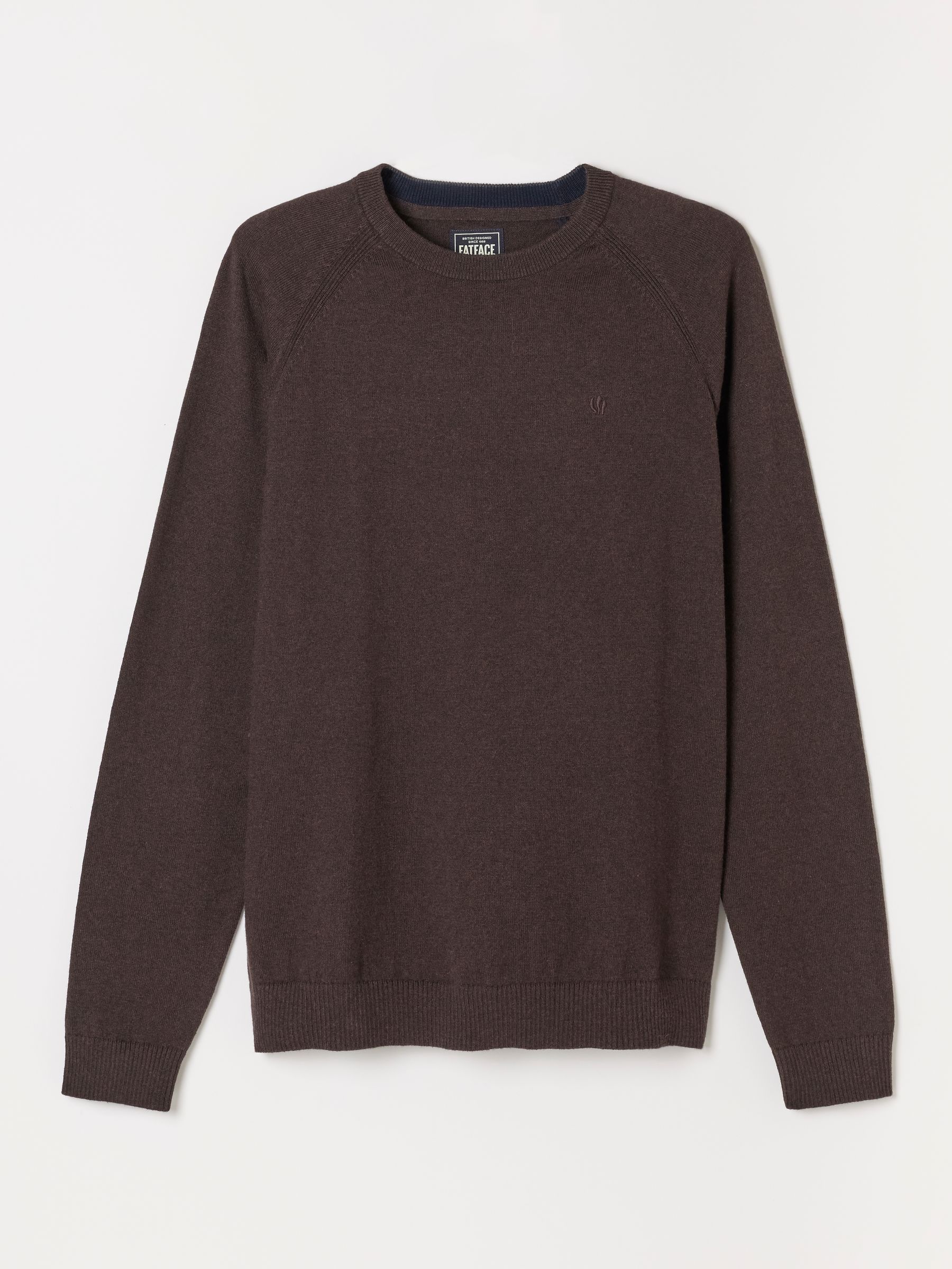 Rye Chocolate Brown Crew Neck Knitted Jumper - Image 6 of 6 Rye Chocolate Brown Crew Neck Knitted Jumper - Image 6 of 6