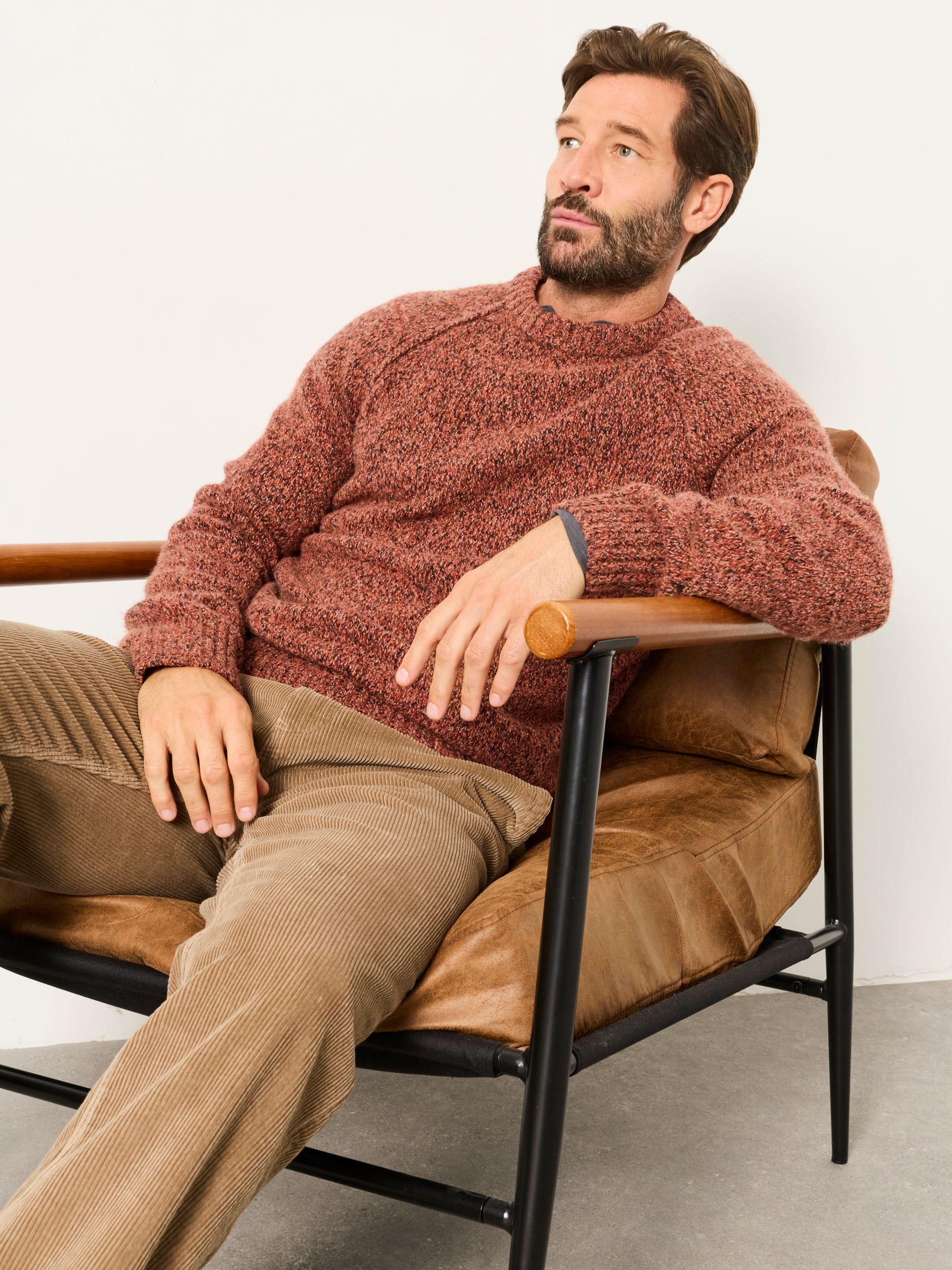 Deanston Burnt Orange Crew Neck Jumper - Image 5 of 6