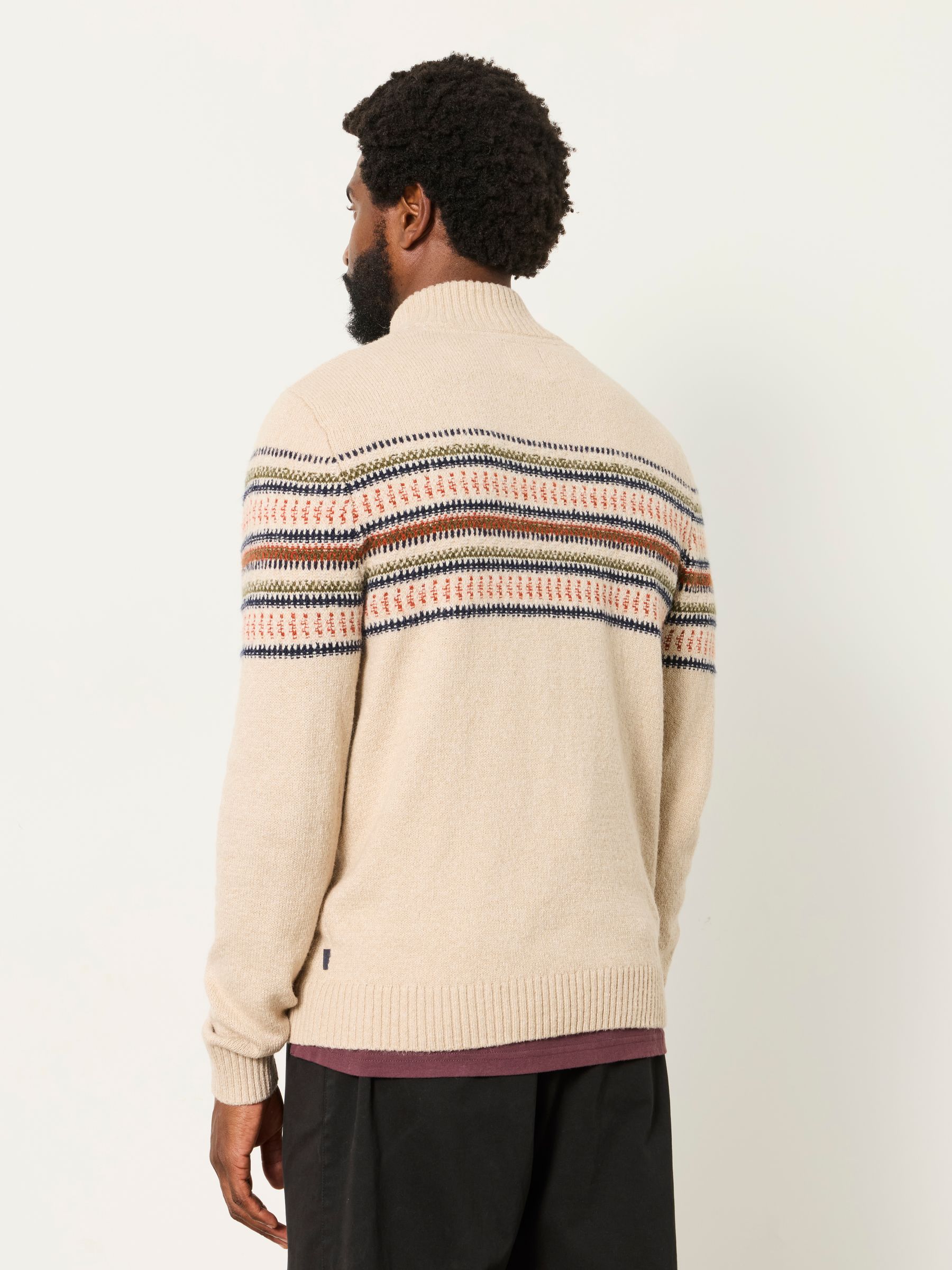 Selkirk Light Natural Pattern Half Neck Jumper - Image 2 of 5