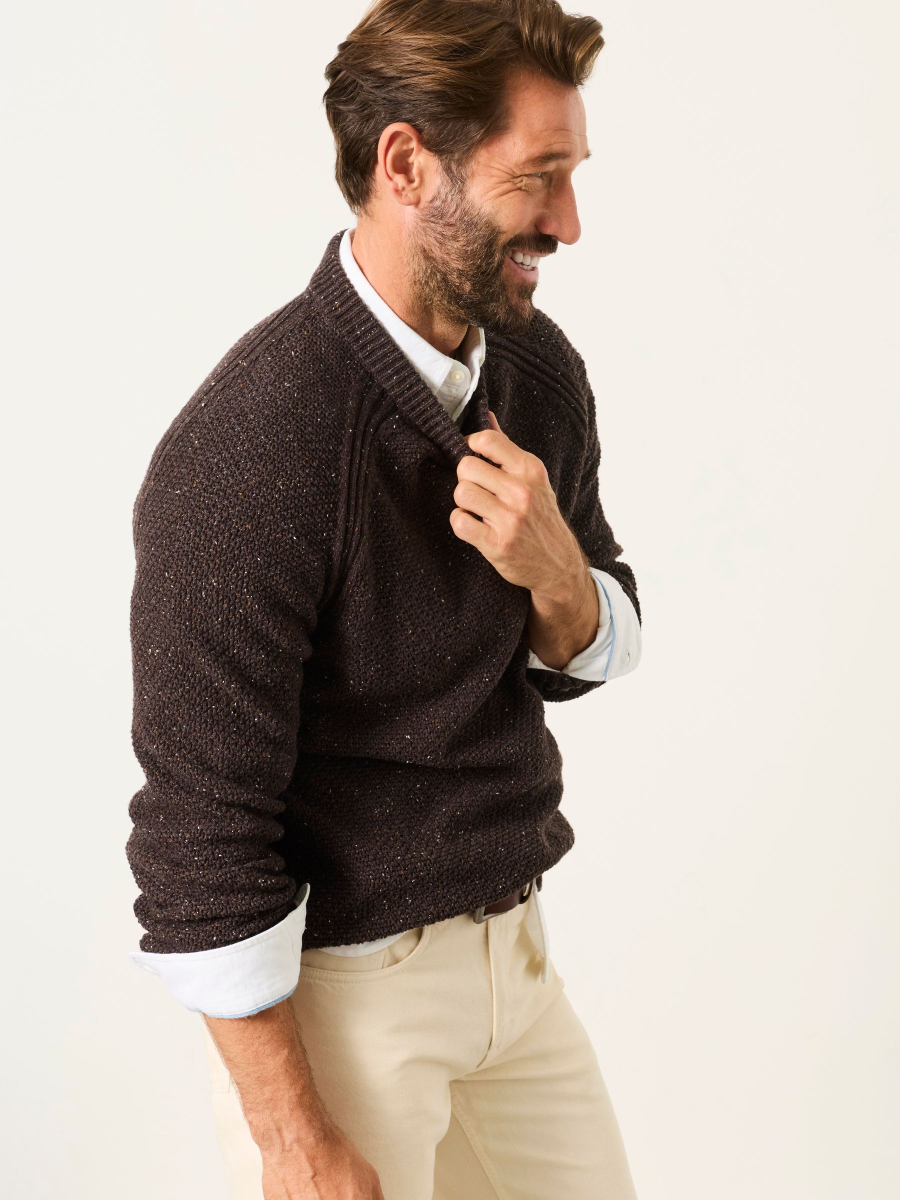 Penton Chestnut Brown Crew Neck Jumper - Image 4 of 6