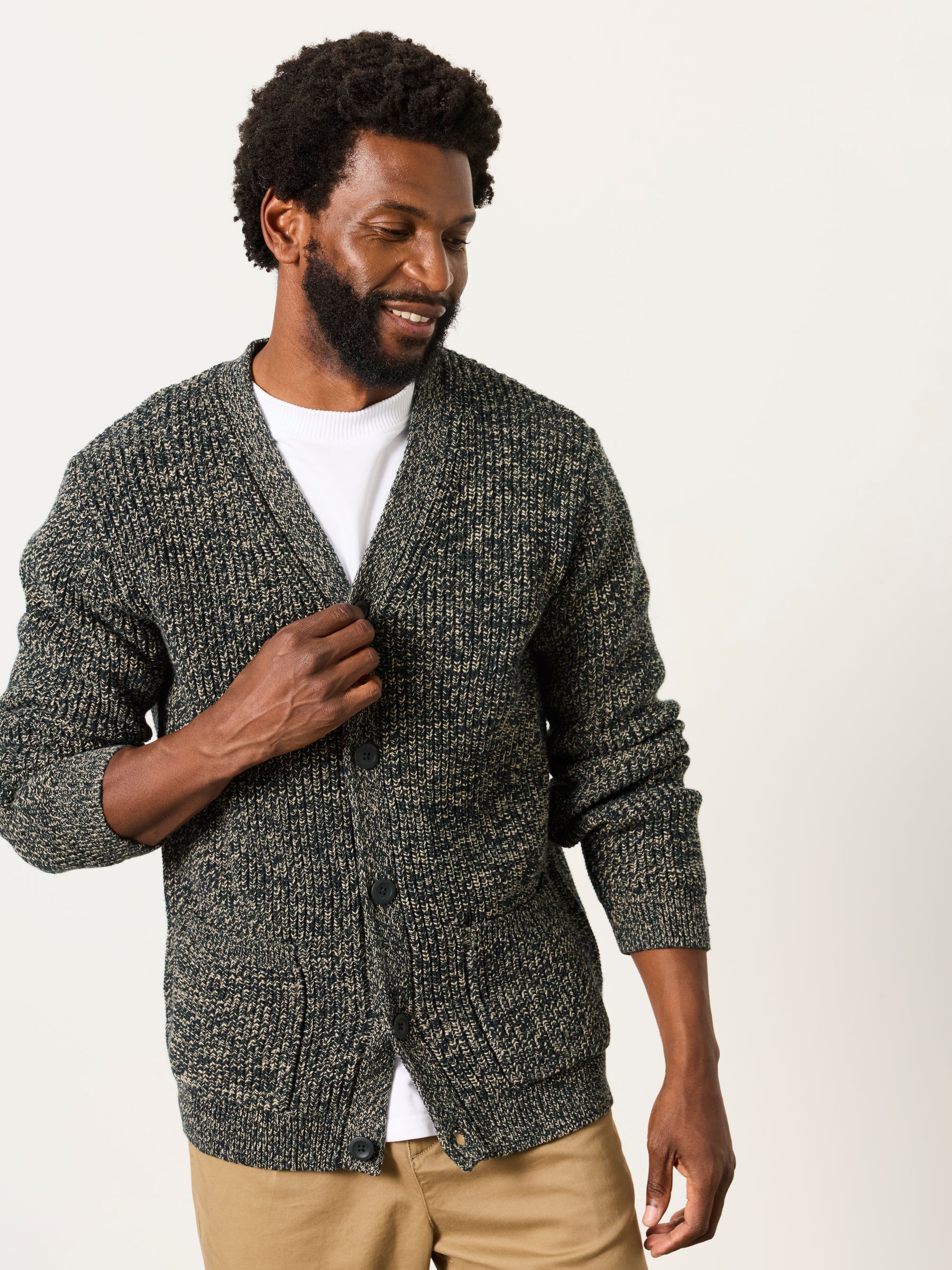 Penton Dark Green Knitted Cardigan - Image 1 of 5 Penton Dark Green Knitted Cardigan - Image 1 of 5