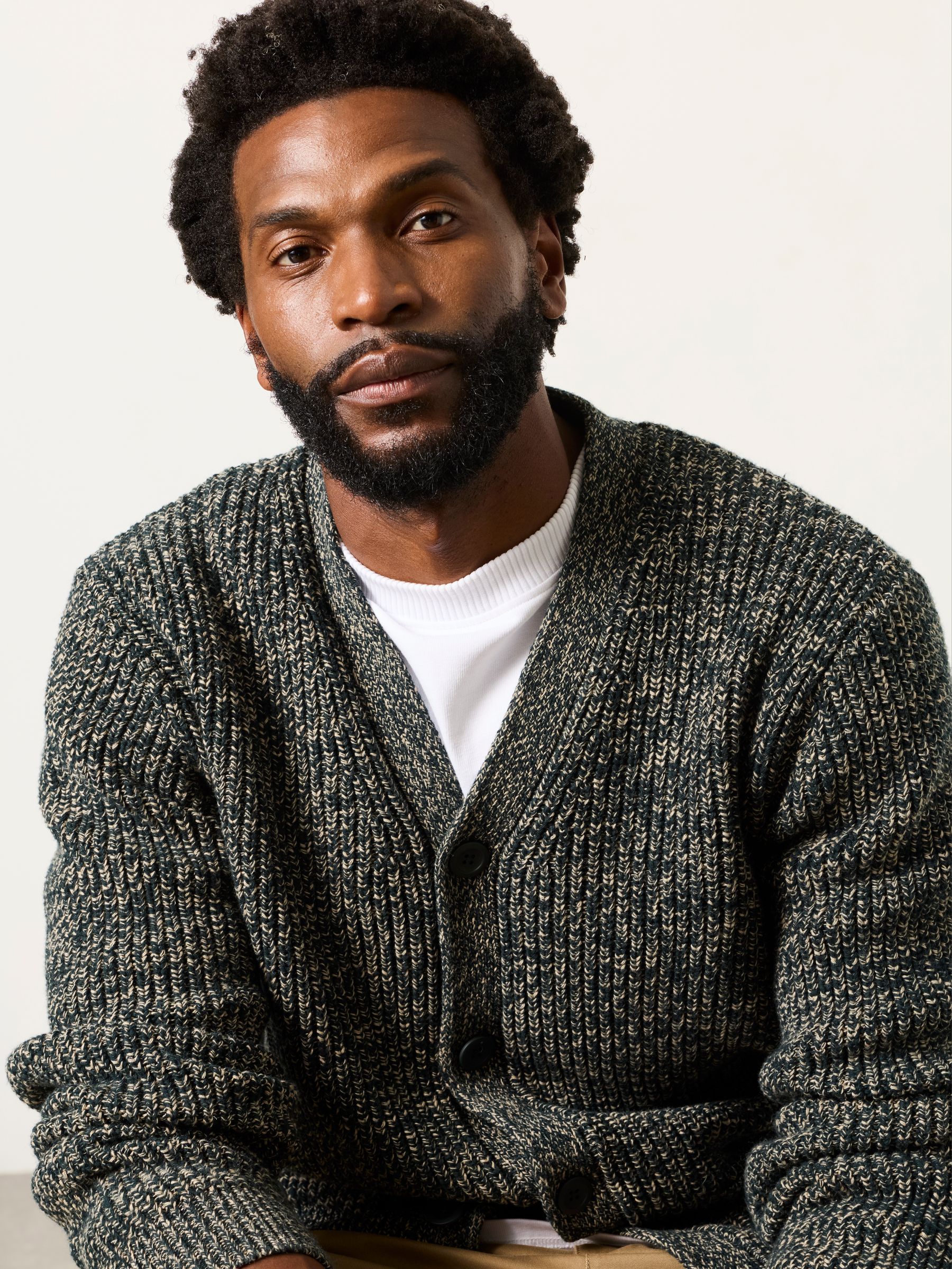 Penton Dark Green Knitted Cardigan - Image 3 of 5