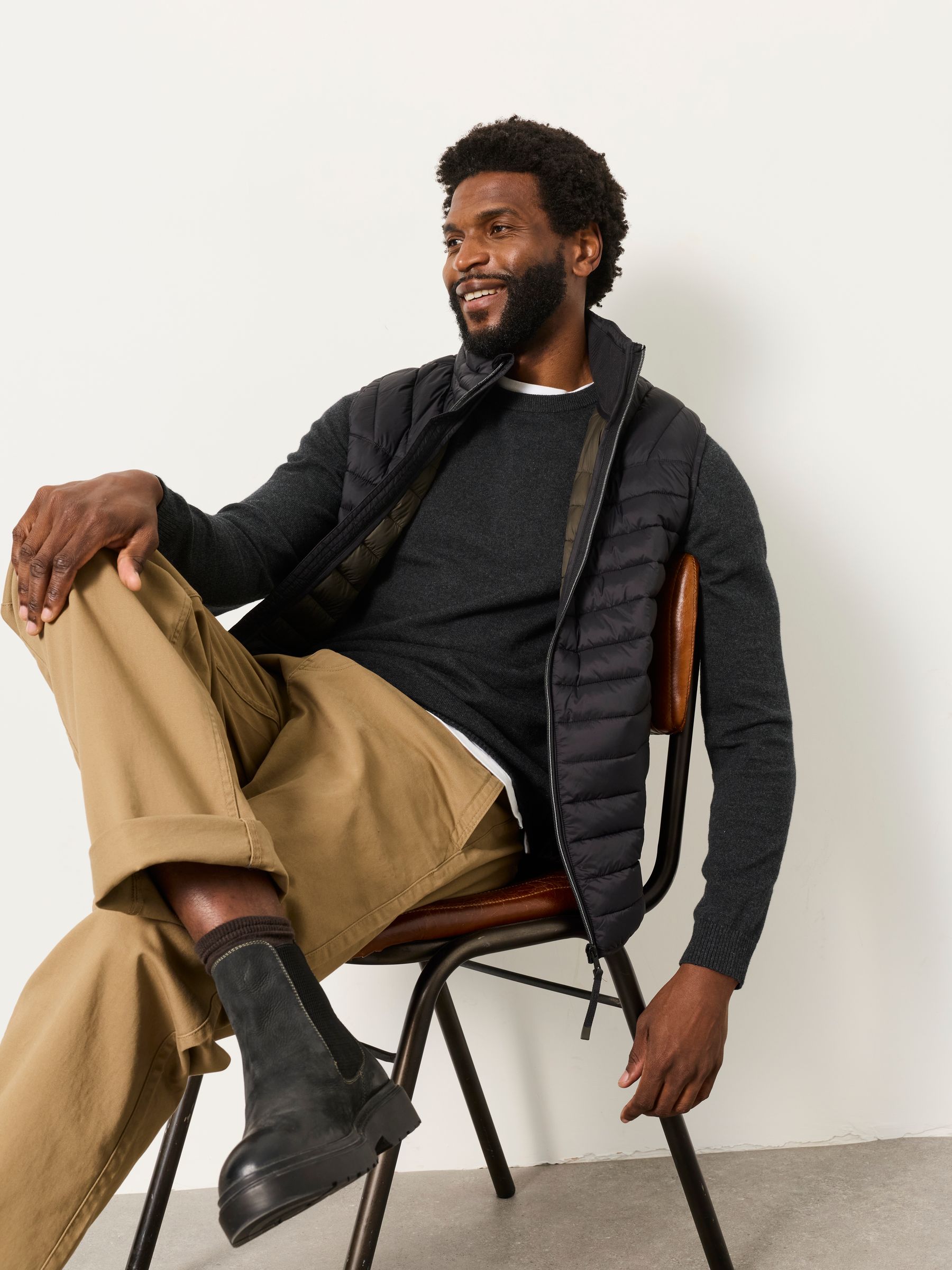 Rye Charcoal Grey Crew Neck Knitted Jumper - Image 4 of 6