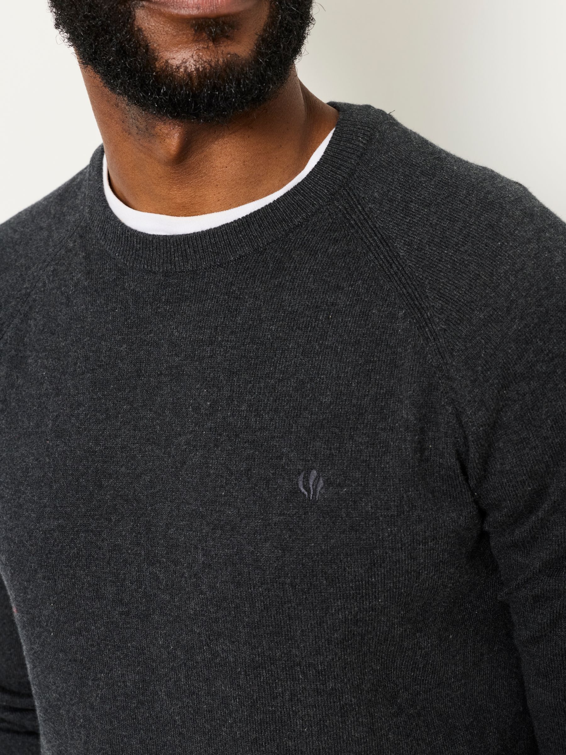 Rye Charcoal Grey Crew Neck Knitted Jumper - Image 5 of 6