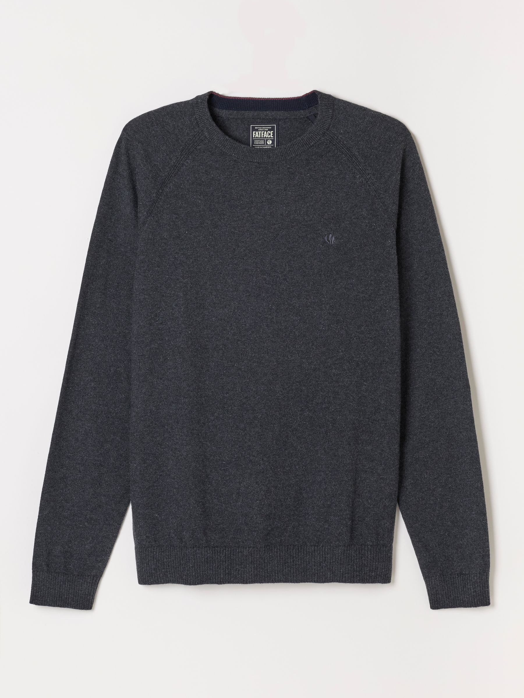 Rye Charcoal Grey Crew Neck Knitted Jumper - Image 6 of 6