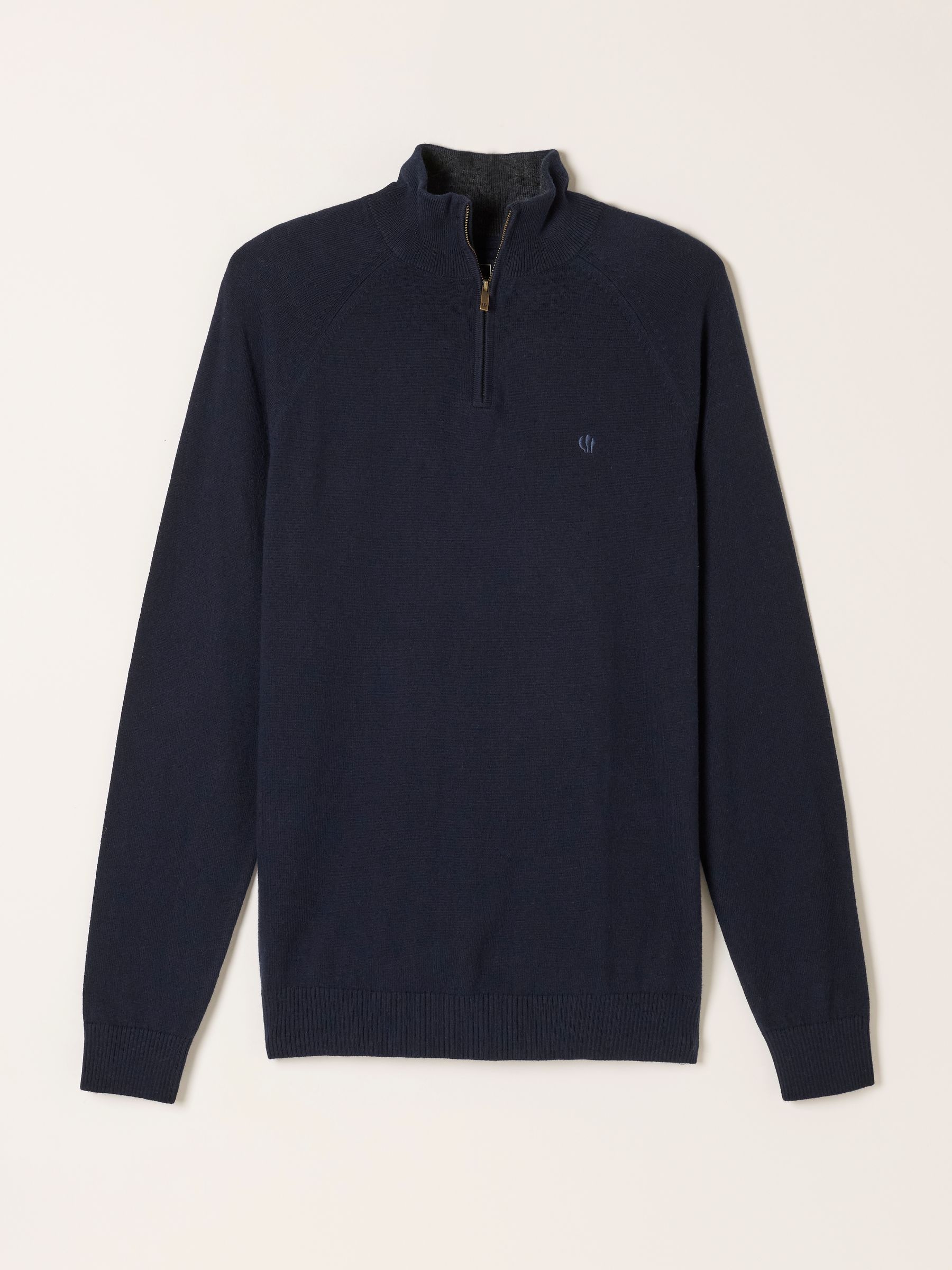 Rye Navy Half Neck Knitted Jumper - Image 6 of 6