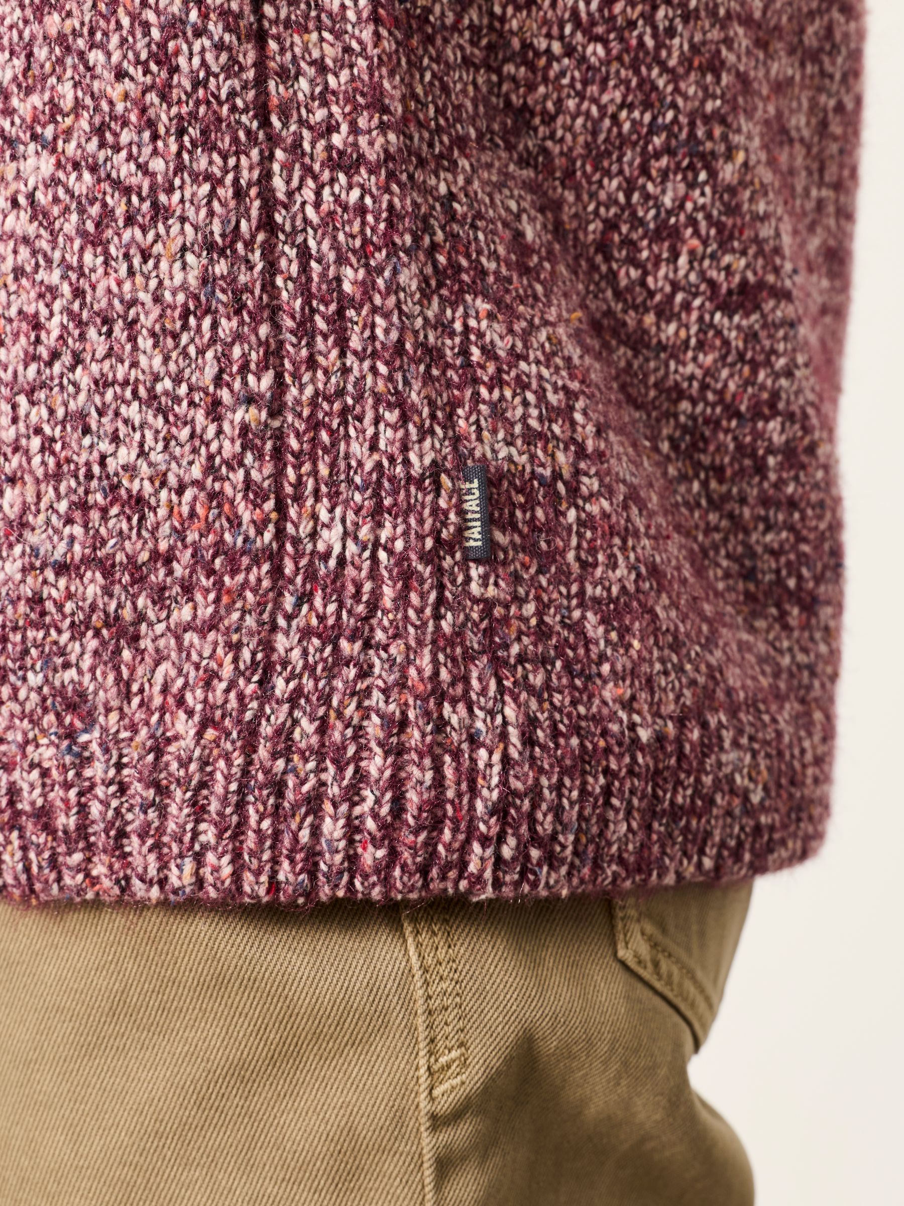 Milport Burgundy Red Knitted Crew Neck Jumper - Image 3 of 7
