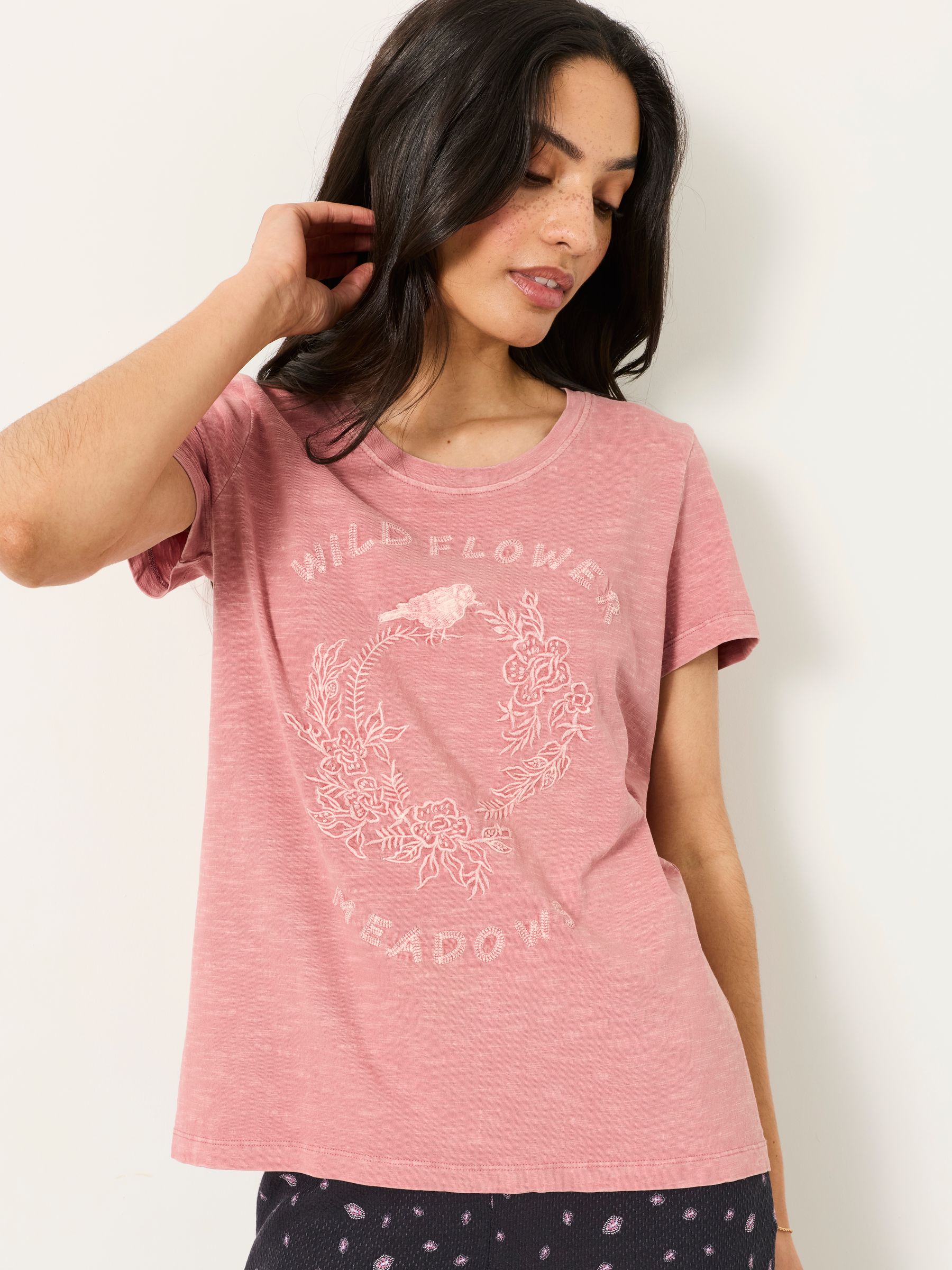 Wild Meadow Graphic T Shirt in Pink - Image 4 of 5