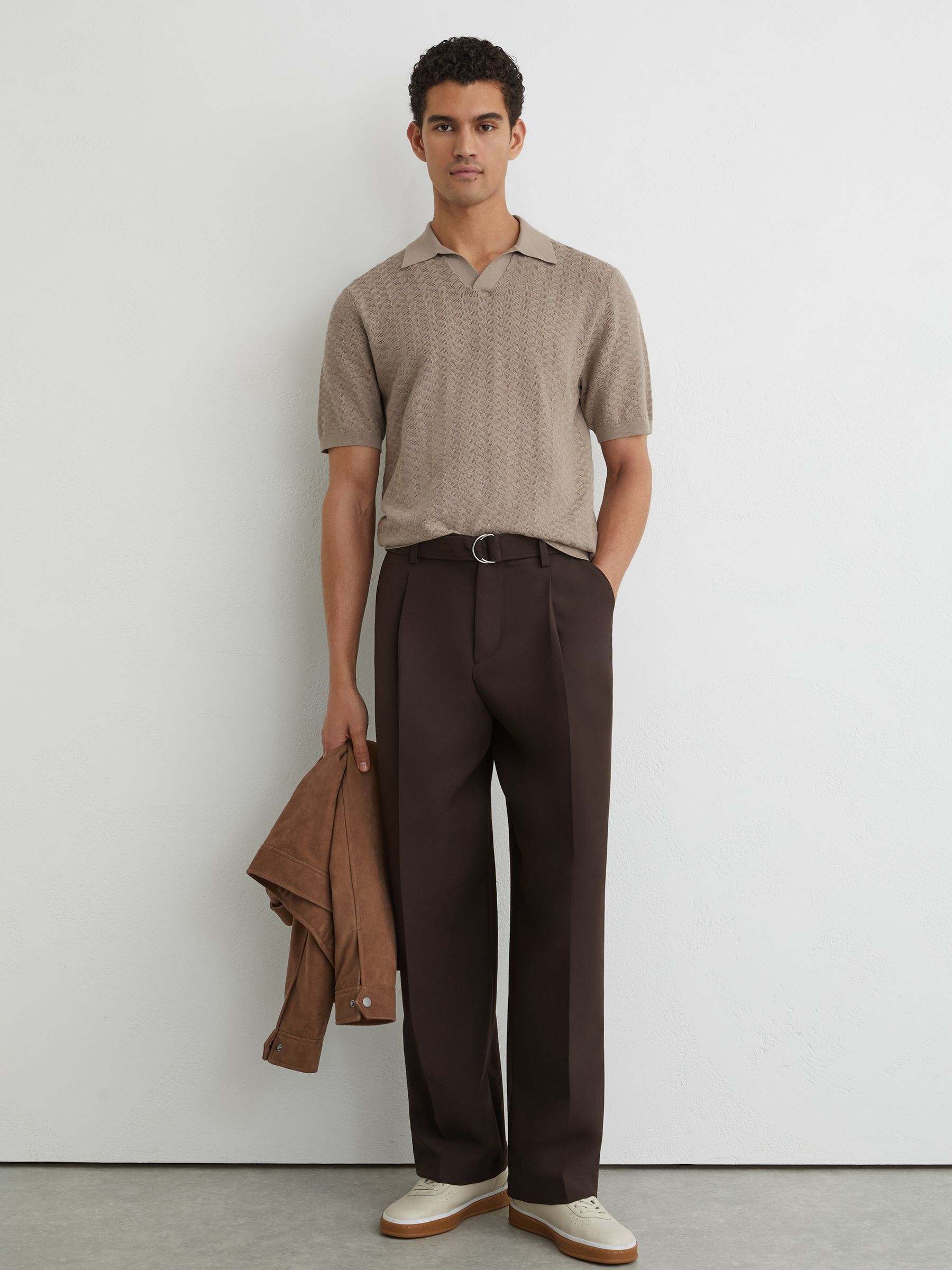 Polo Shirts in Taupe Brown - Image 3 of 7
