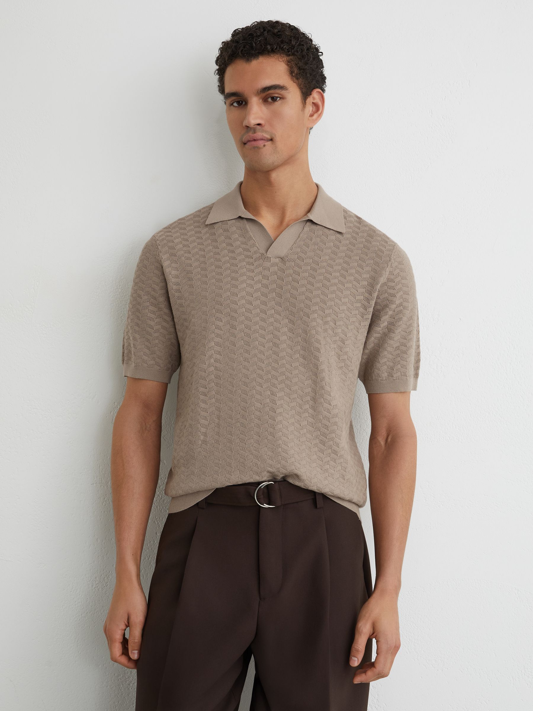 Polo Shirts in Taupe Brown - Image 4 of 7