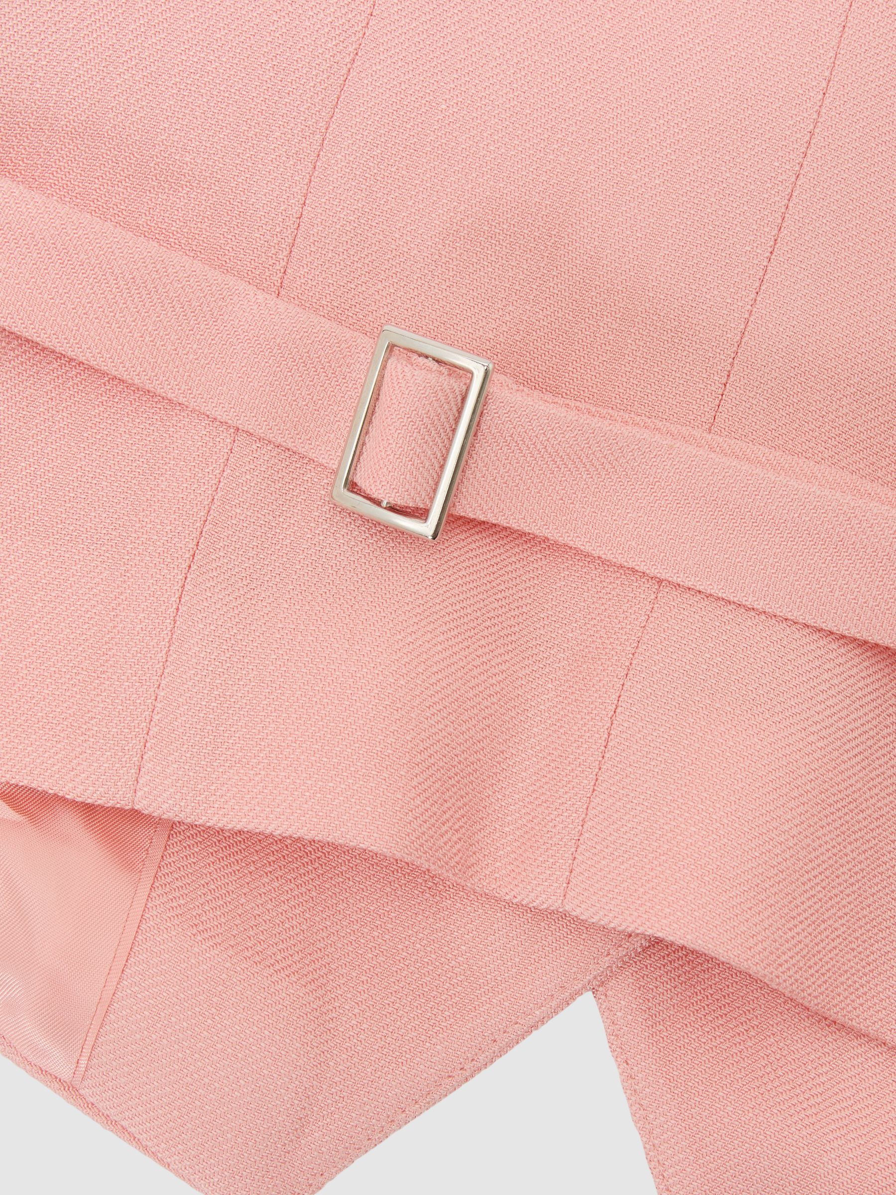 Button-Through Tailored Waistcoat in Pink - Image 7 of 7