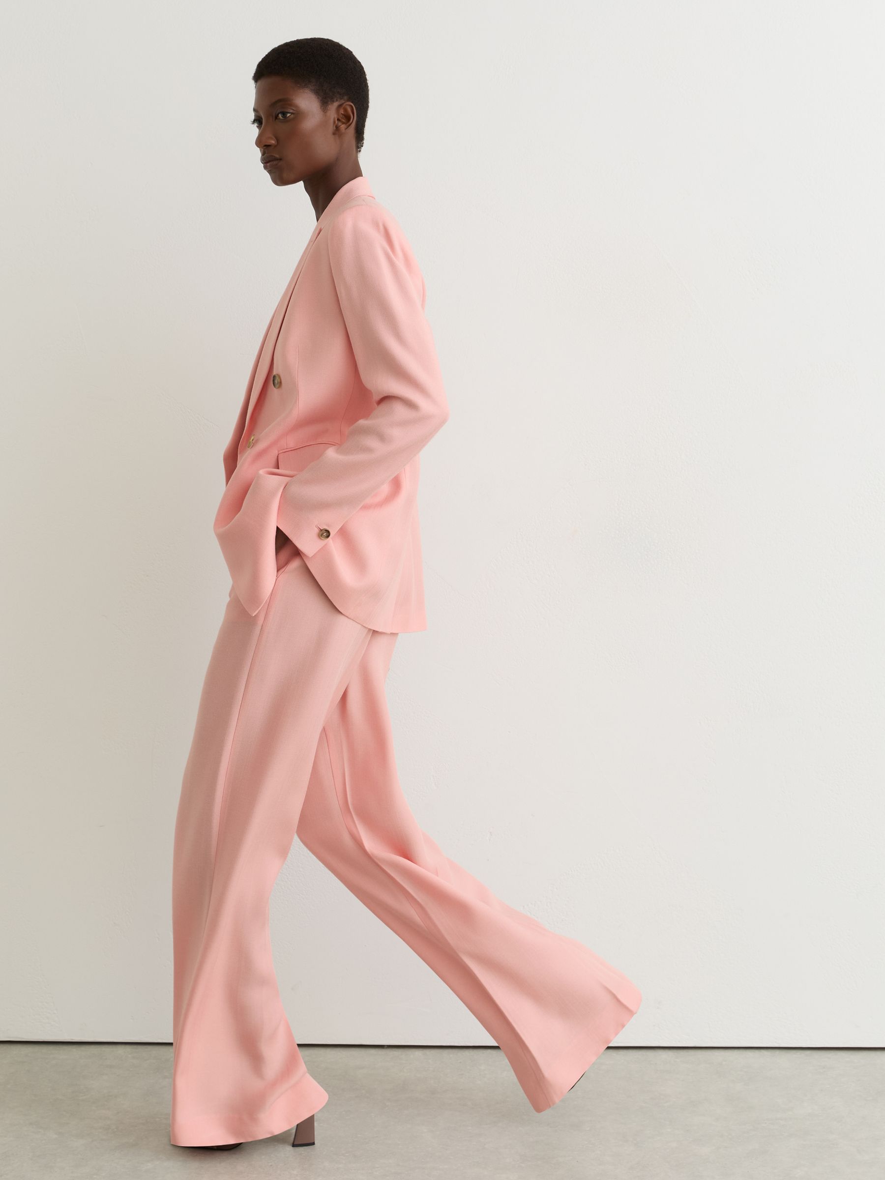 Wide-Leg Suit Trousers in Pink - image 5