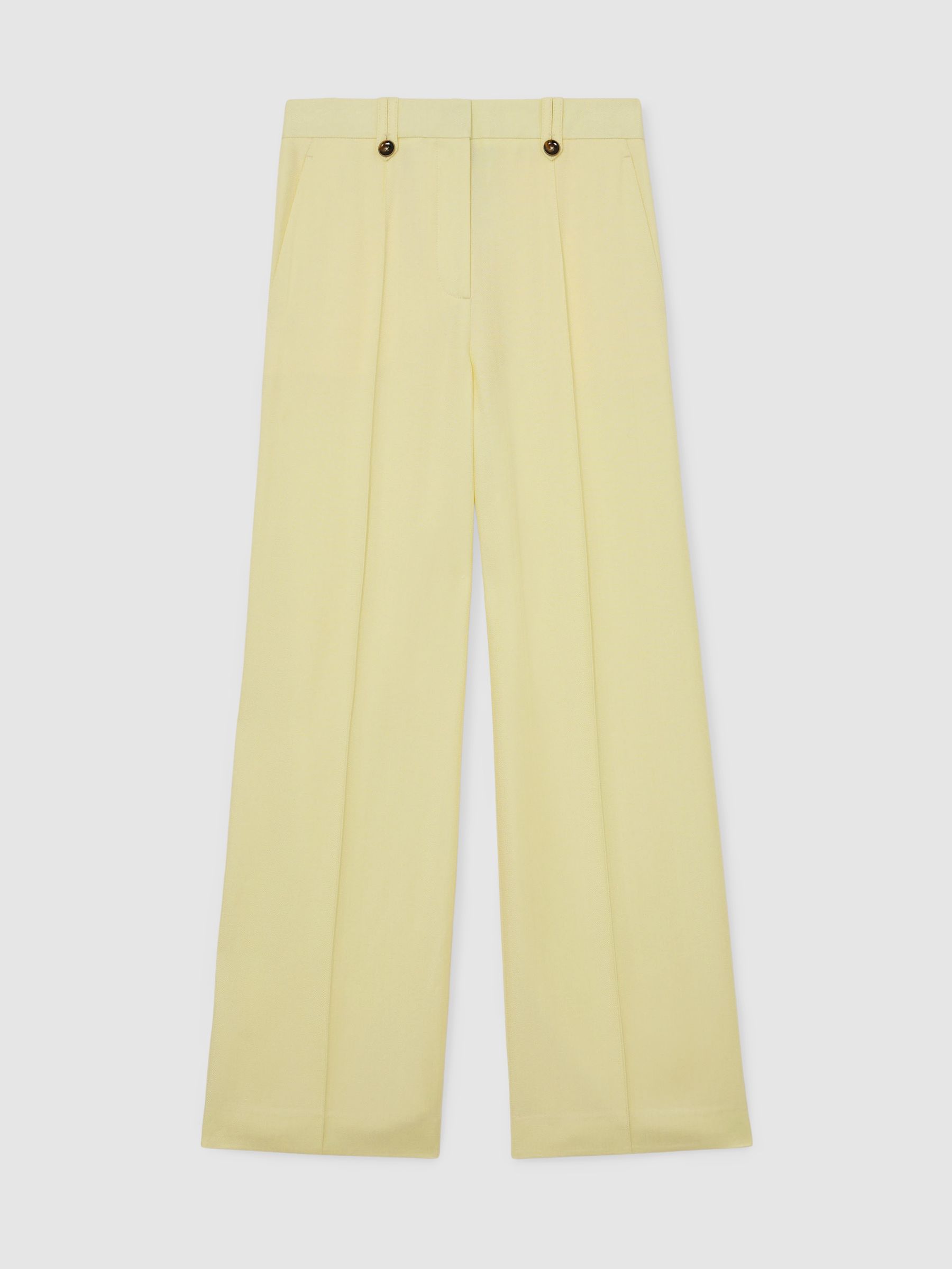 Wide-Leg Suit Trousers in Yellow - image 1
