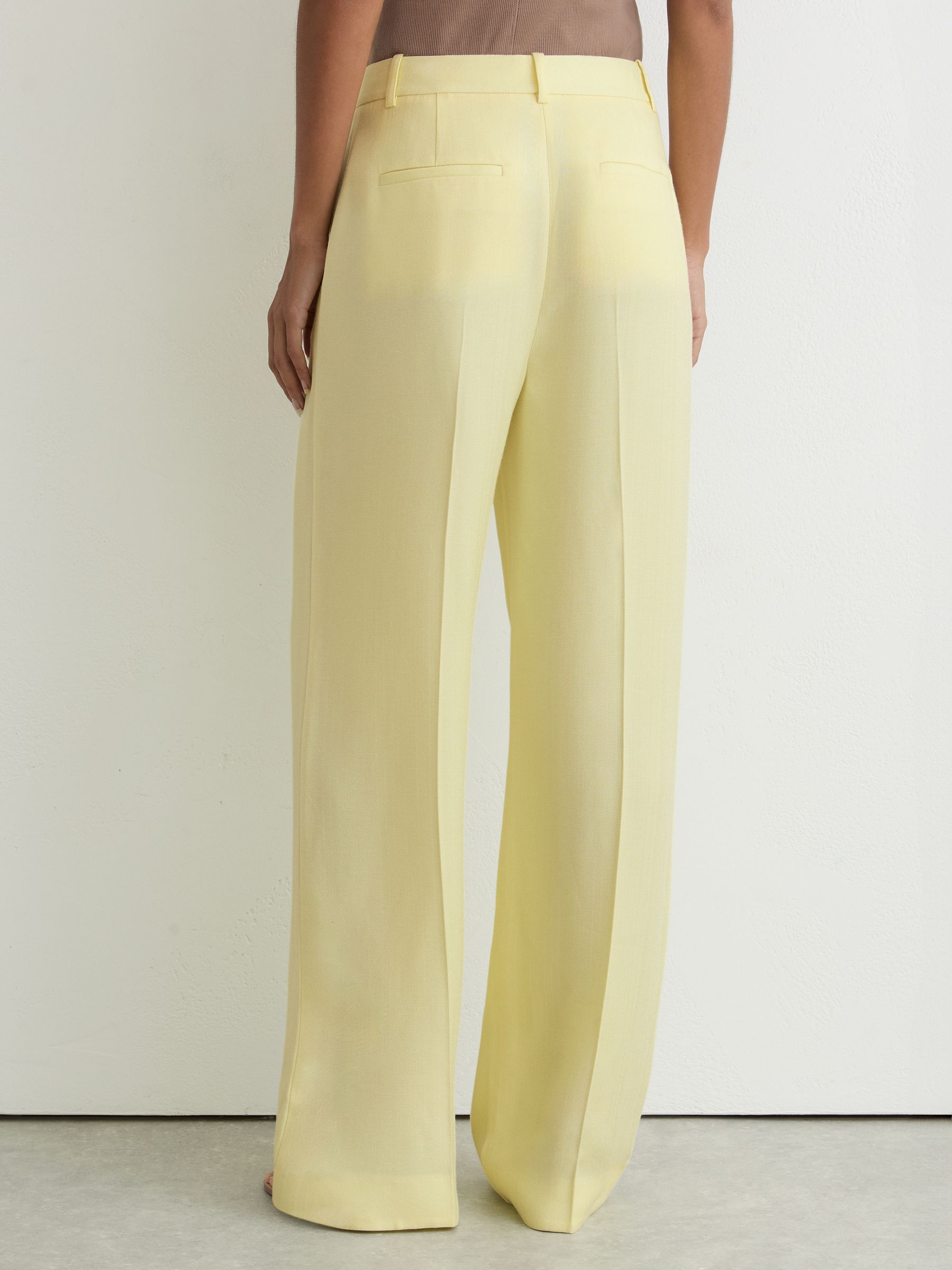Wide-Leg Suit Trousers in Yellow - Image 5 of 8