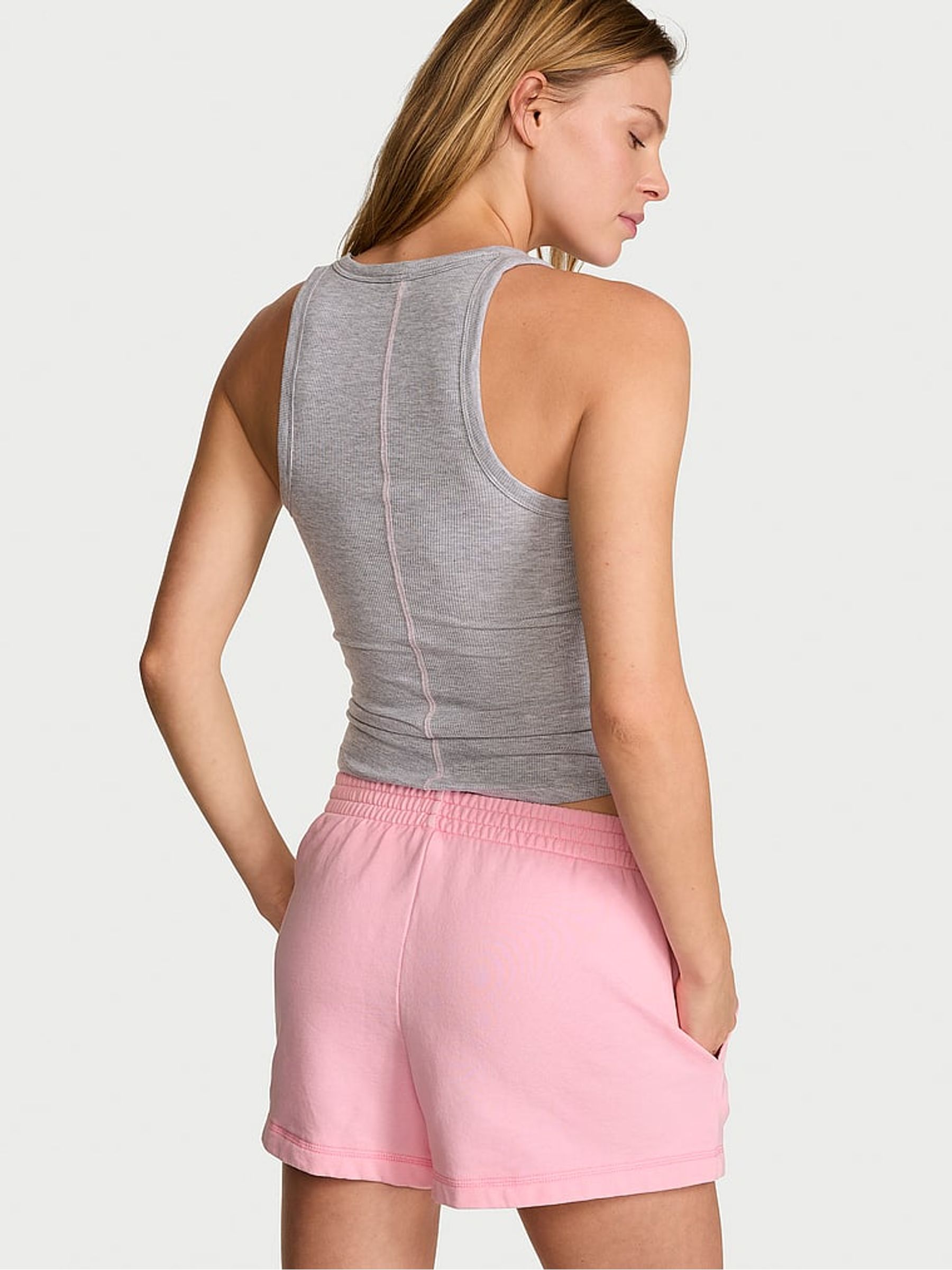 Washed Victoria Pink Terry Shorts - Image 2 of 2