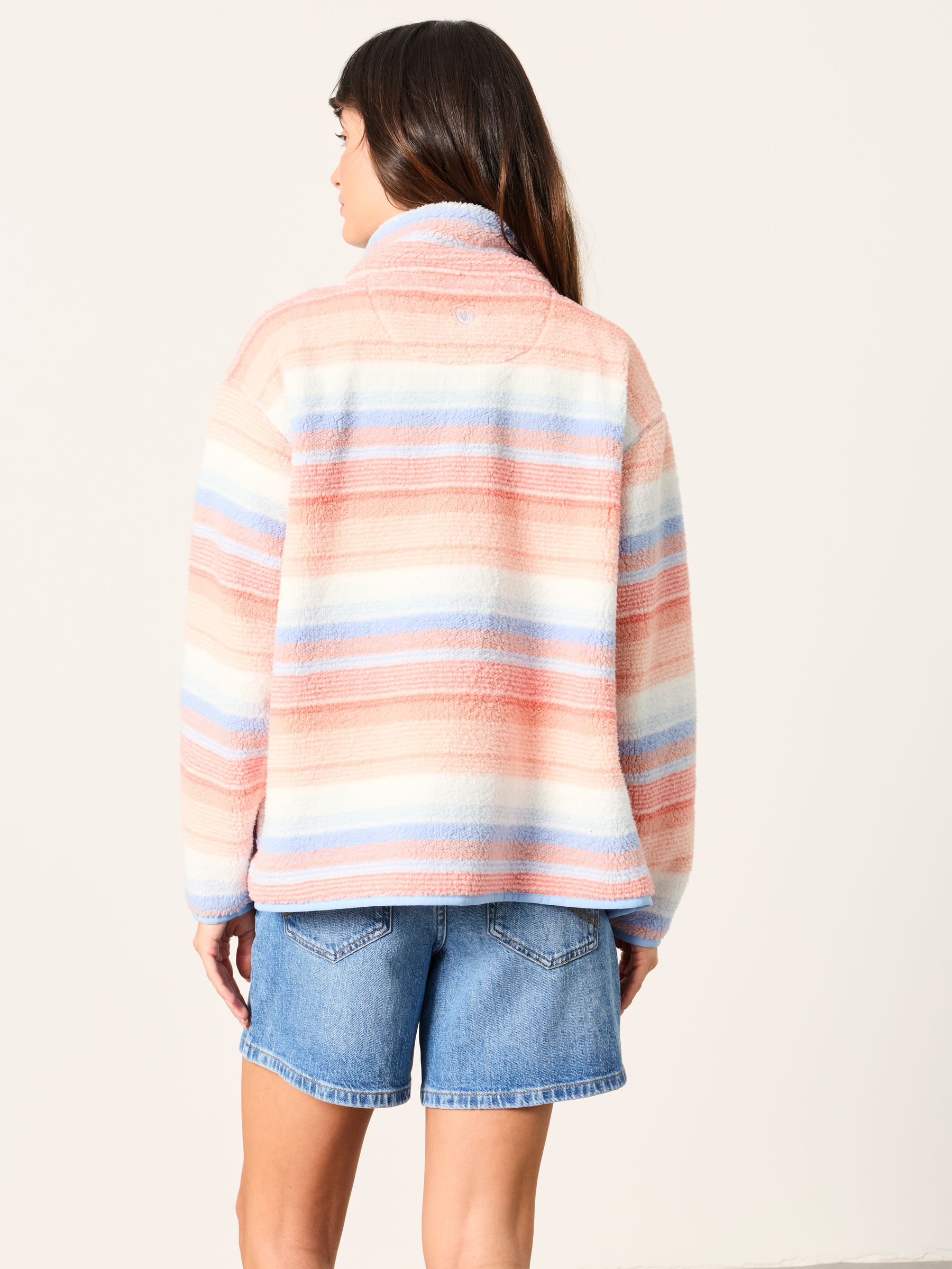 Libby Natural Stripe Zip Through Fleece - Image 2 of 6