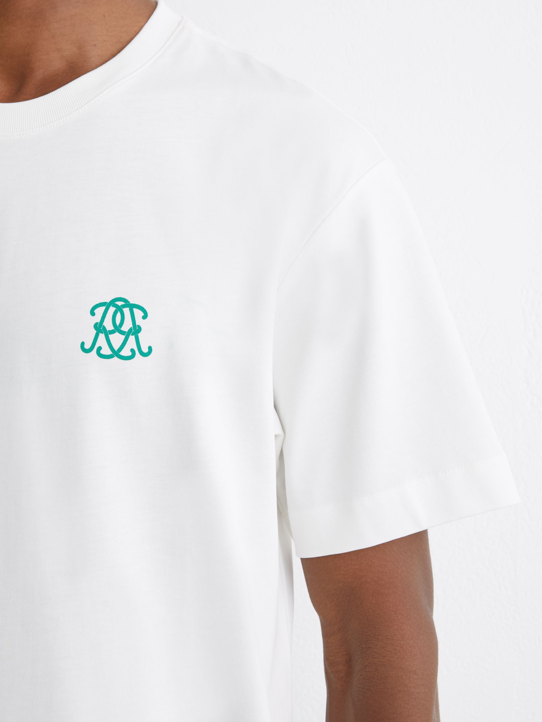 Monogram Chocolate Relaxed-Fit T-Shirt in Off White - image 4