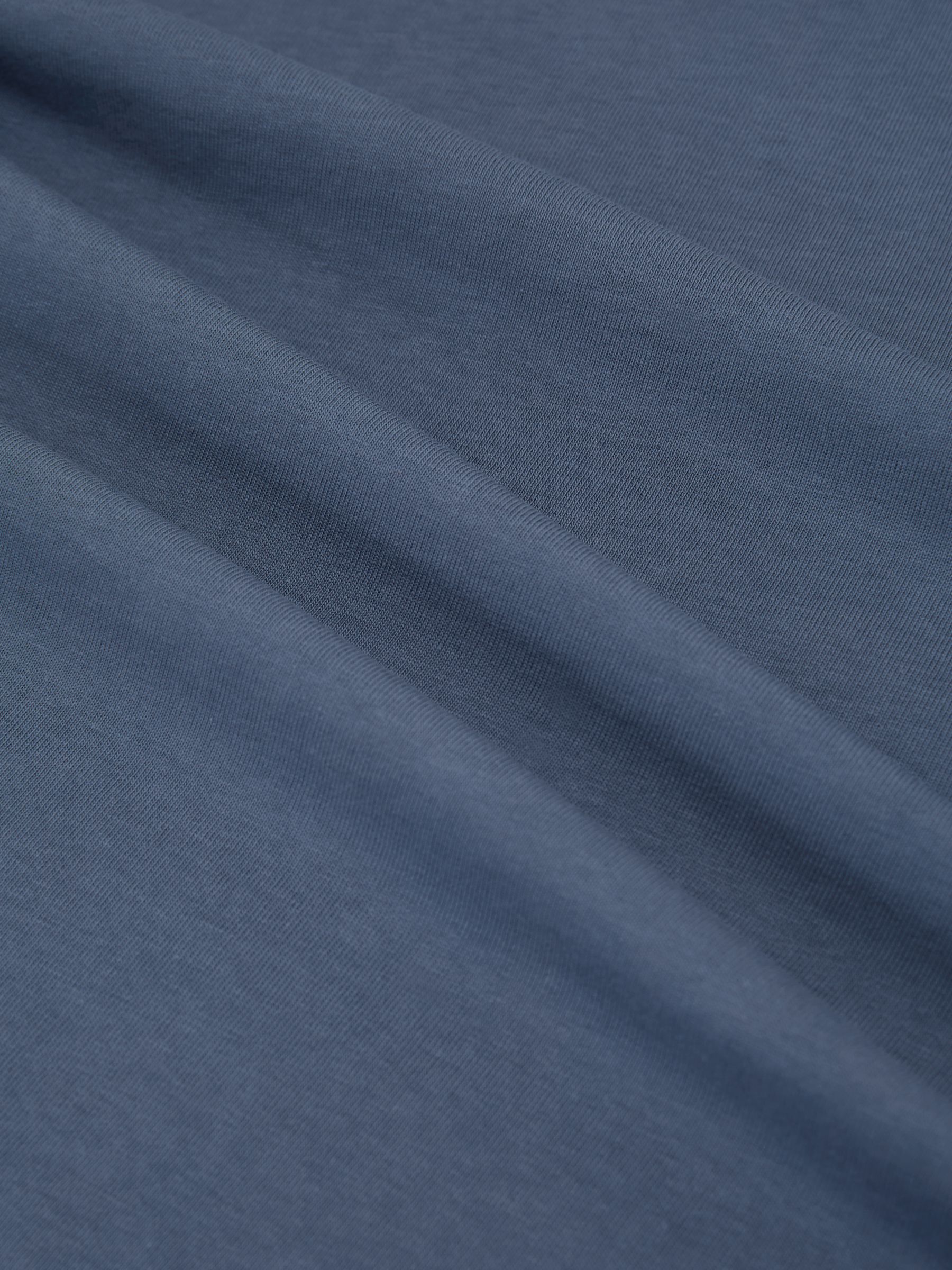 Cotton Garment-Dyed Relaxed-Fit T-Shirt in Airforce Blue - Image 6 of 6