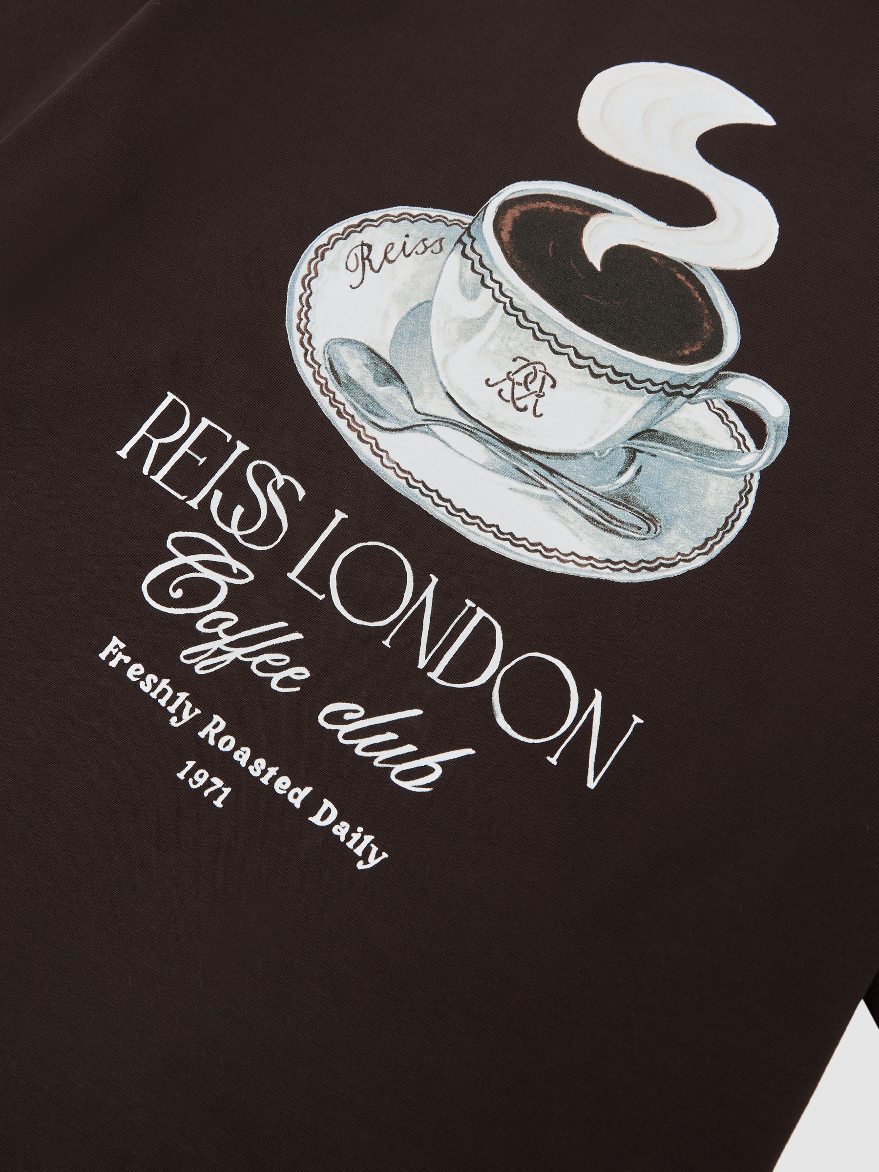 Monogram Coffee Relaxed-Fit T-Shirt in Chocolate Brown - image 4