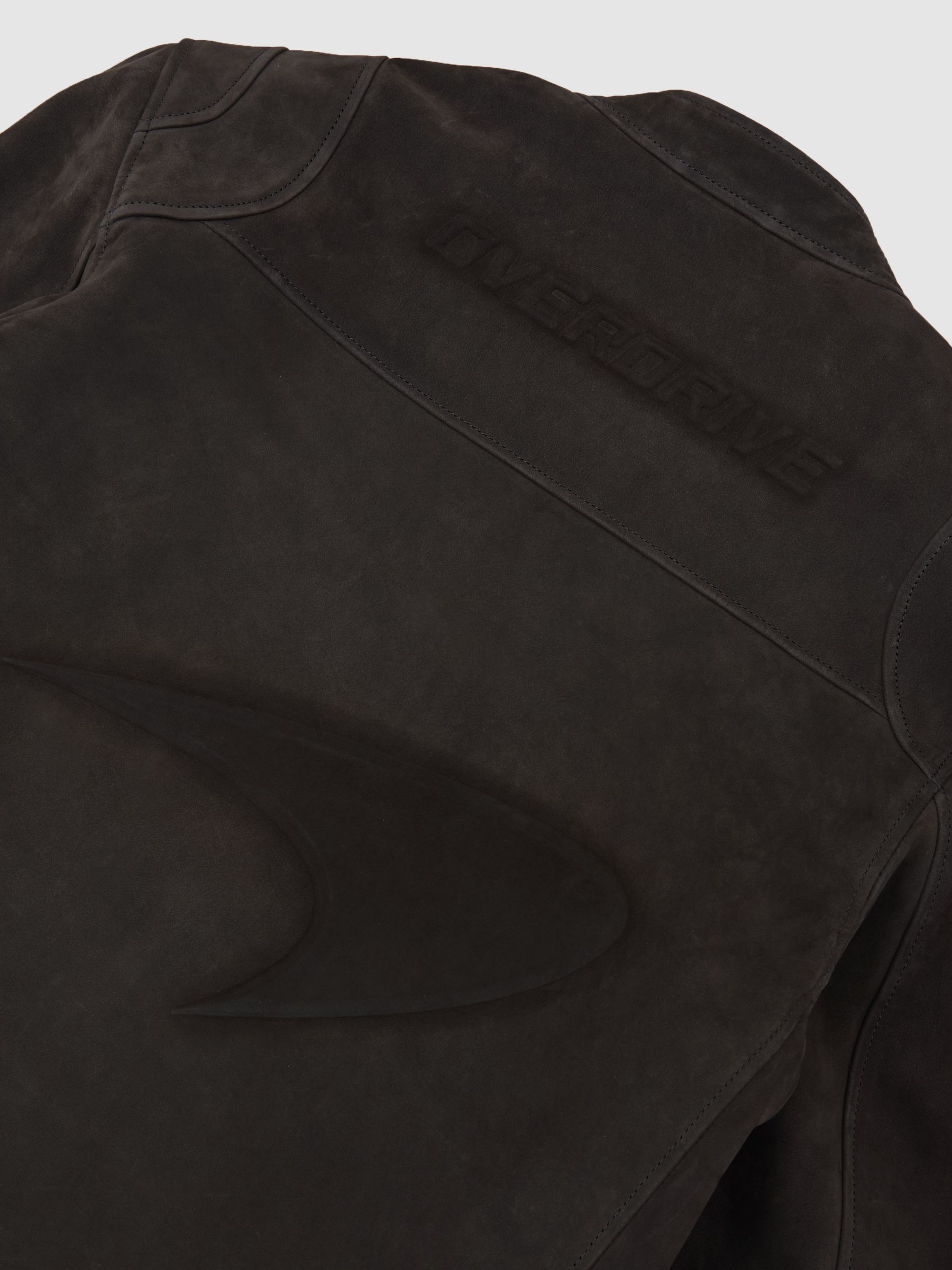 McLaren Racing Embossed Suede Jacket in Steel Grey - image 3