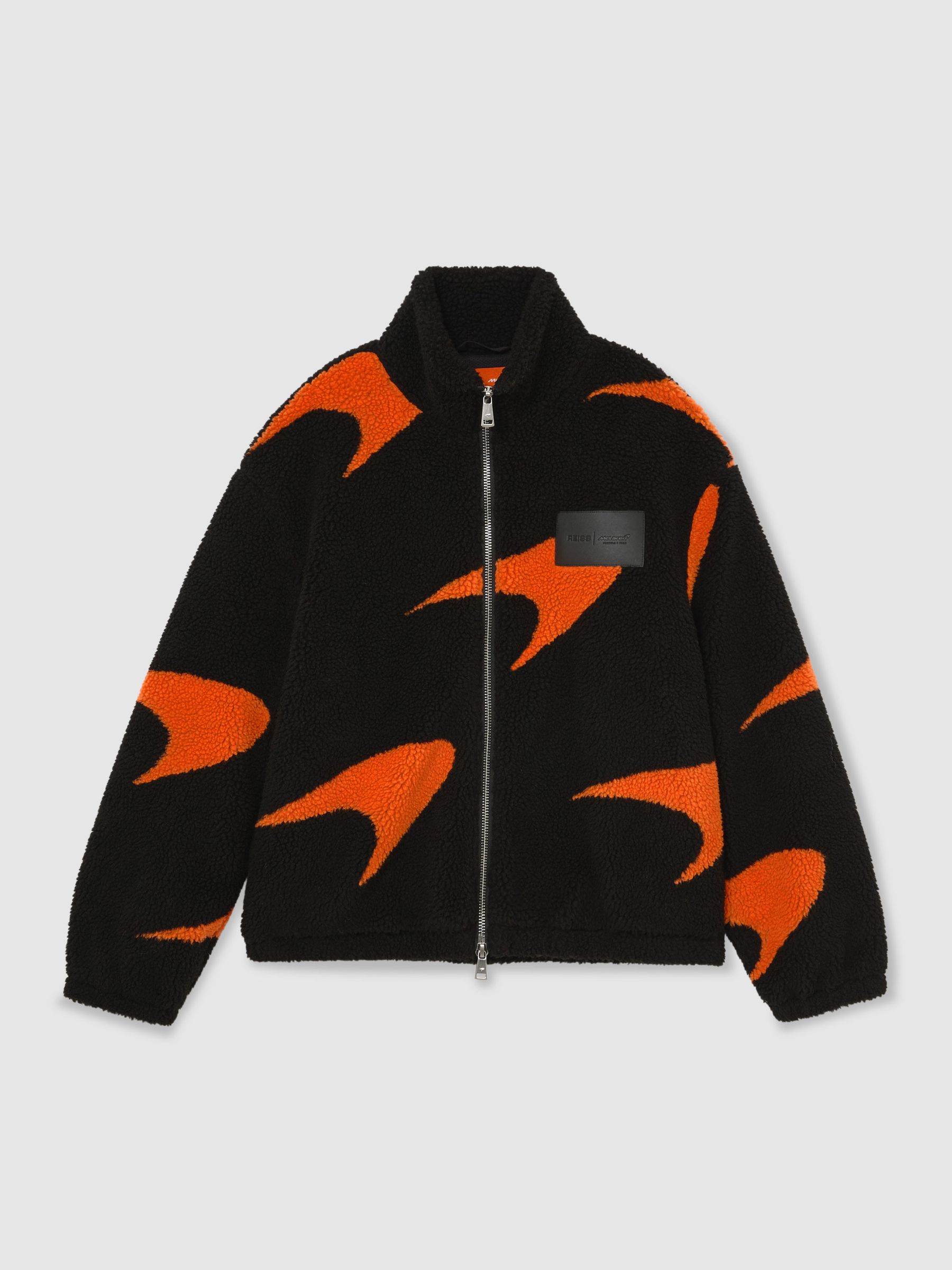 McLaren Racing Speedmark Fleece Jacket Unisex-Fit in Black/Papaya Orange - image 1
