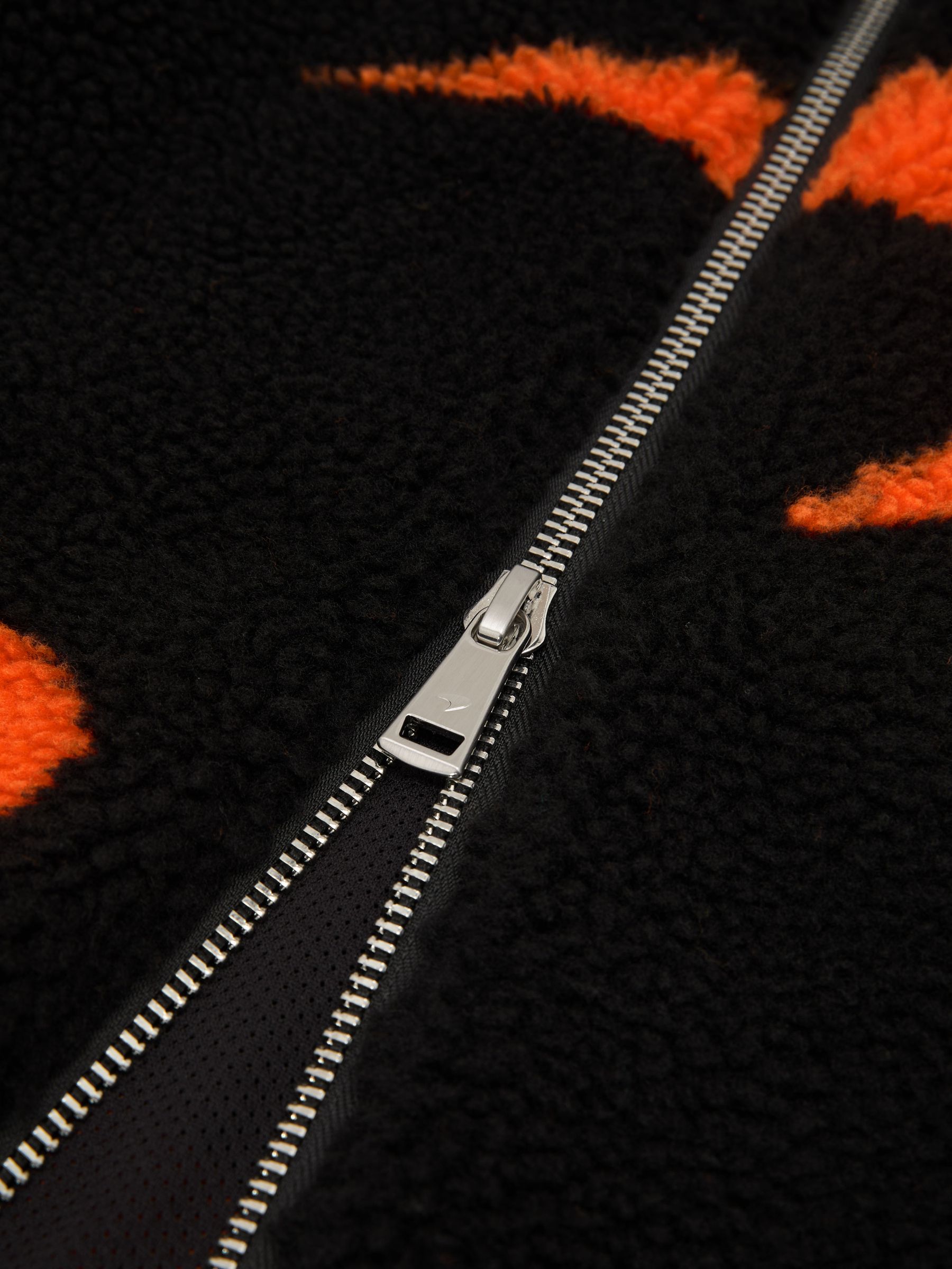 McLaren Racing Speedmark Fleece Jacket Unisex-Fit in Black/Papaya Orange - Image 8 of 9