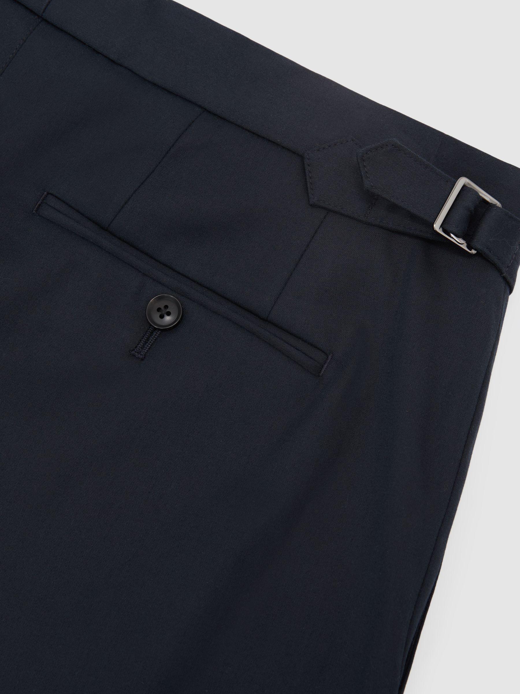 Cotton-Blend Side-Adjuster Shorts in Navy - Image 6 of 6
