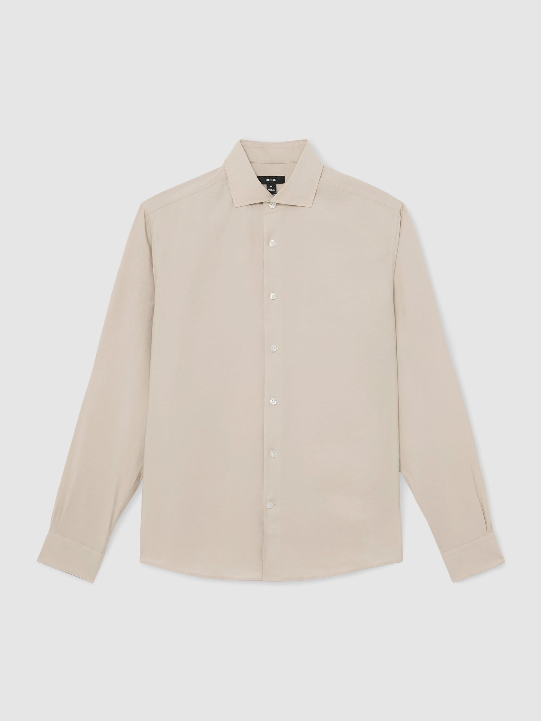 Modal-Blend Regular-Fit Shirt in Stone - Image 2 of 7