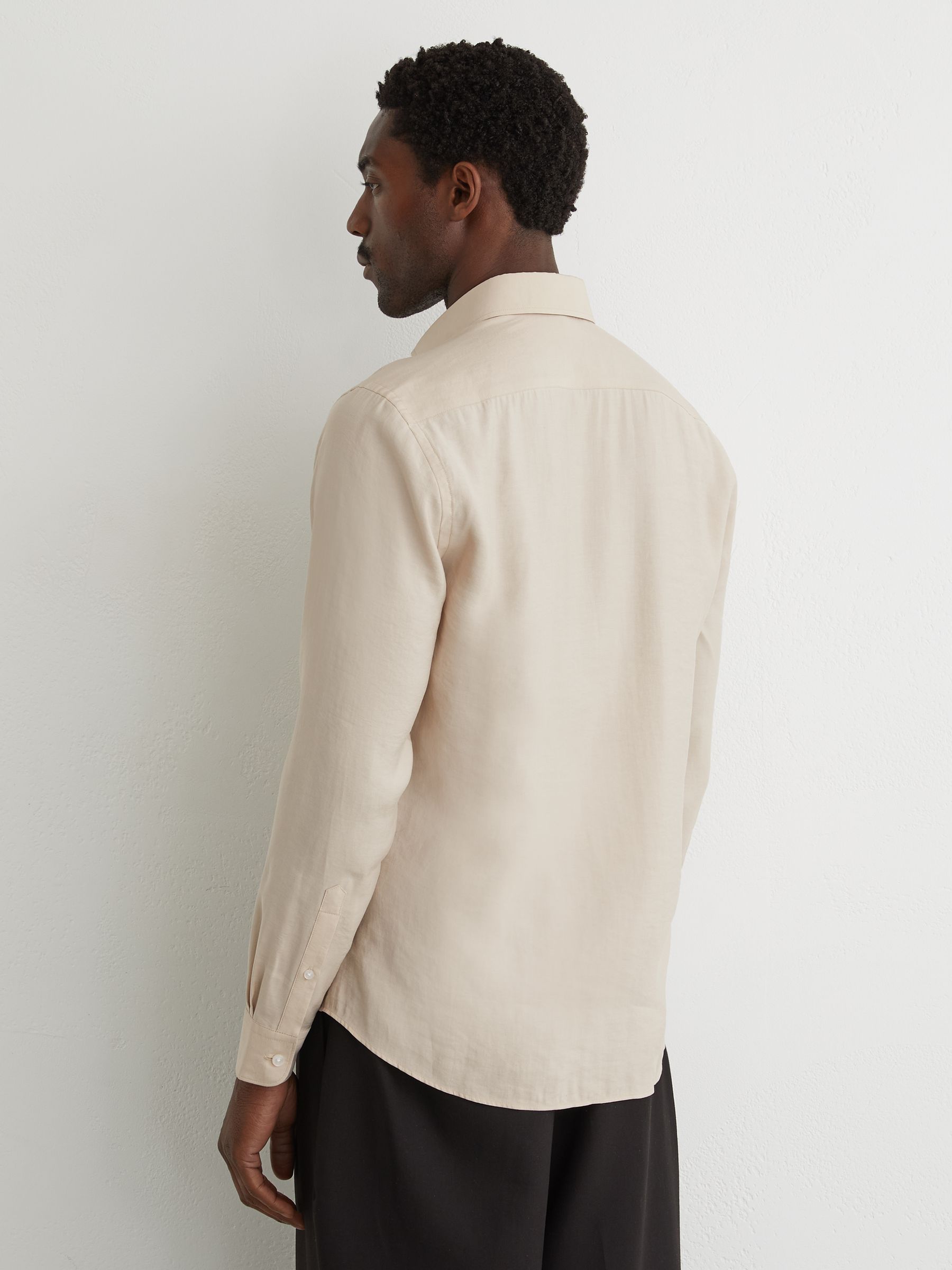 Modal-Blend Regular-Fit Shirt in Stone - Image 6 of 7