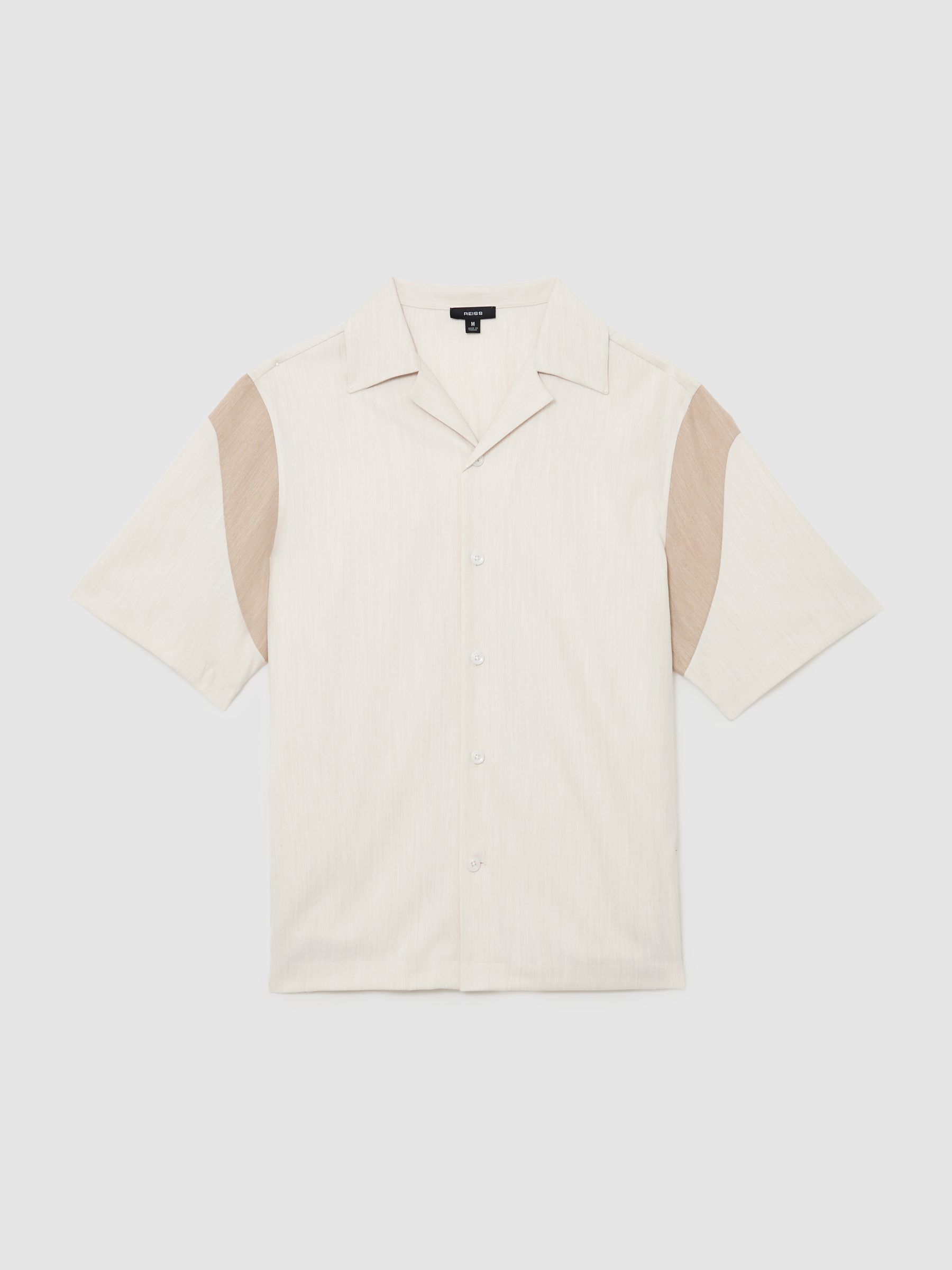 Sleeve-Insert Cuban-Collar Shirt in Oatmeal - image 1
