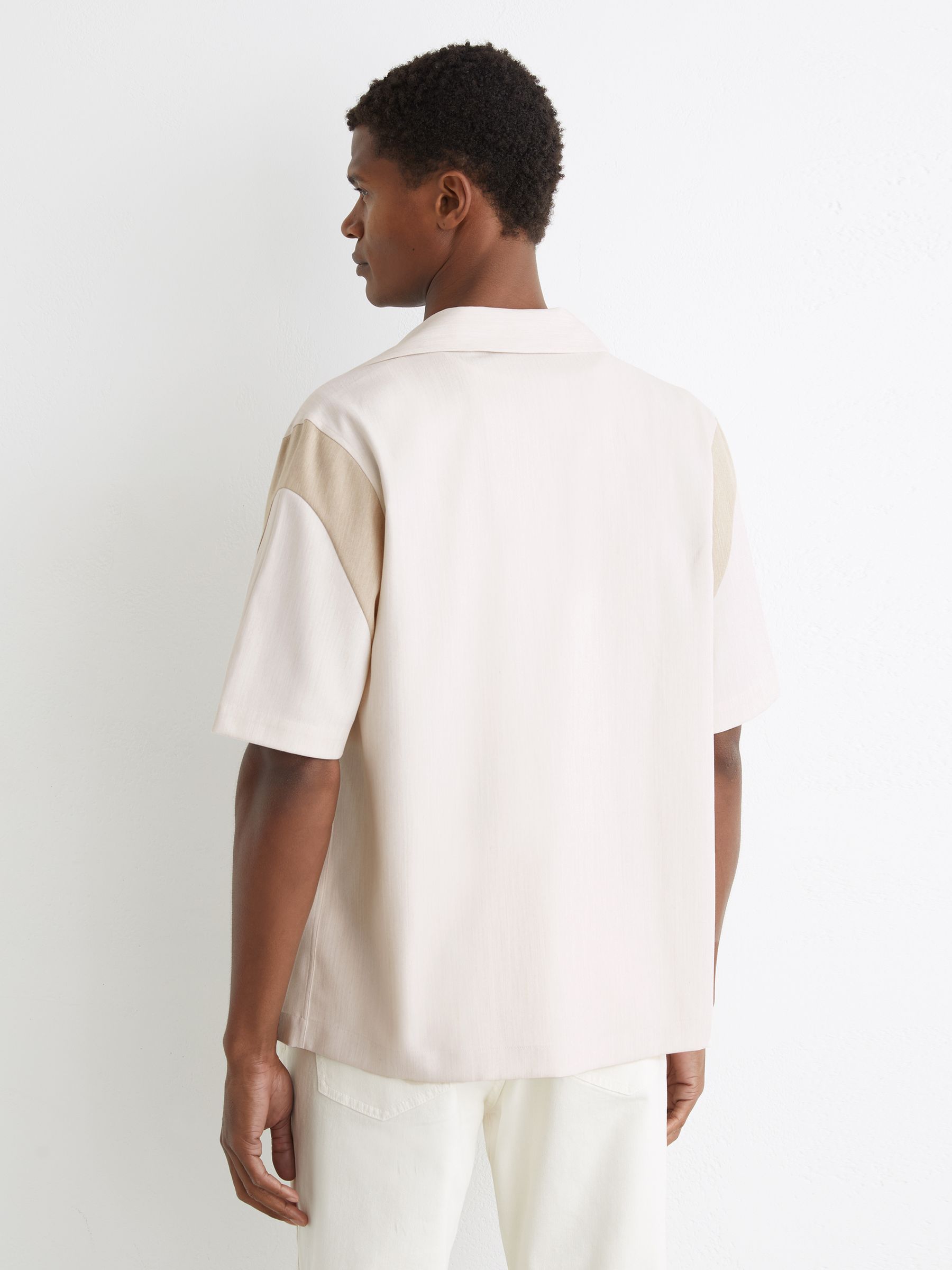 Sleeve-Insert Cuban-Collar Shirt in Oatmeal - image 4