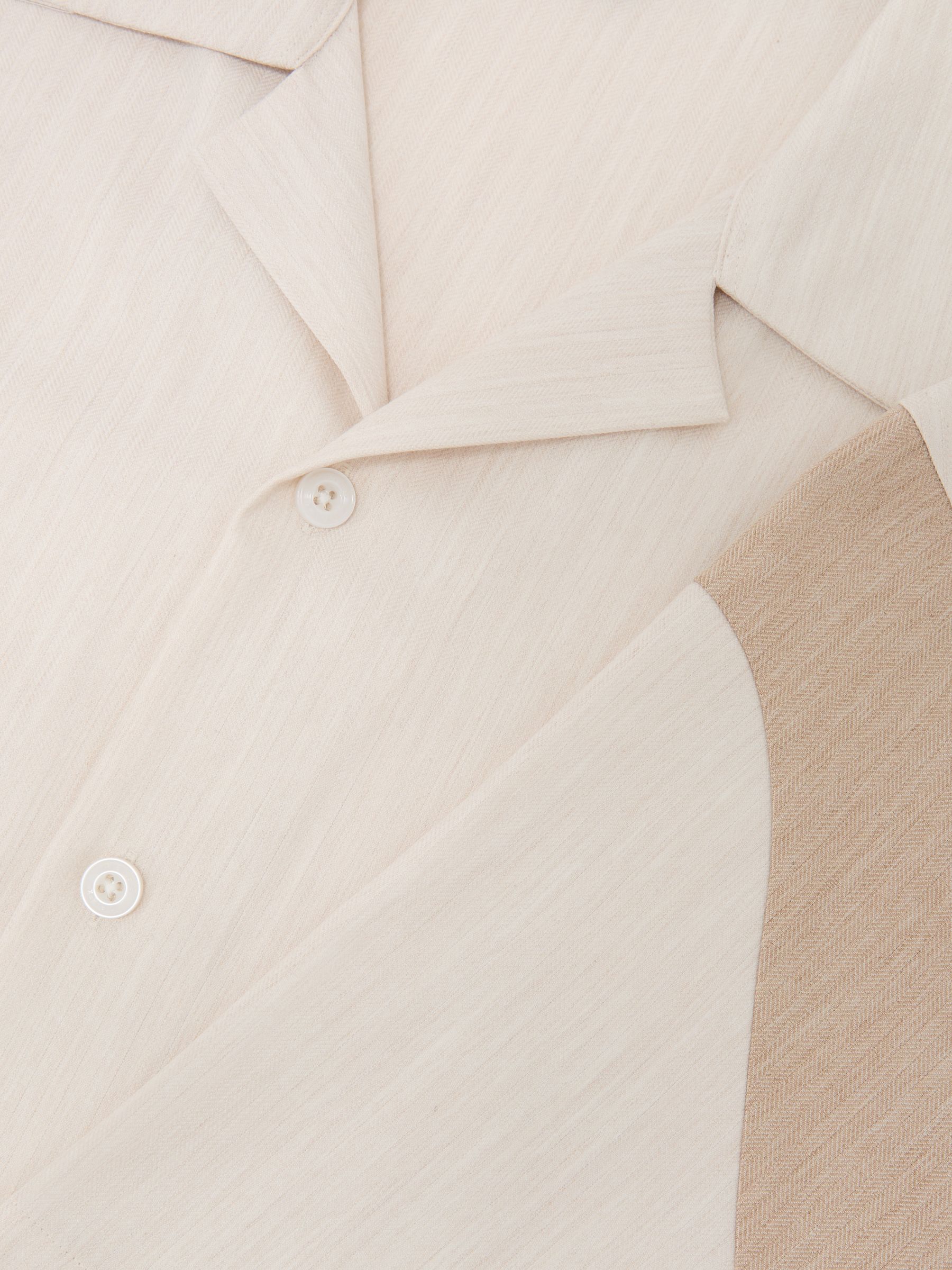 Sleeve-Insert Cuban-Collar Shirt in Oatmeal - image 3