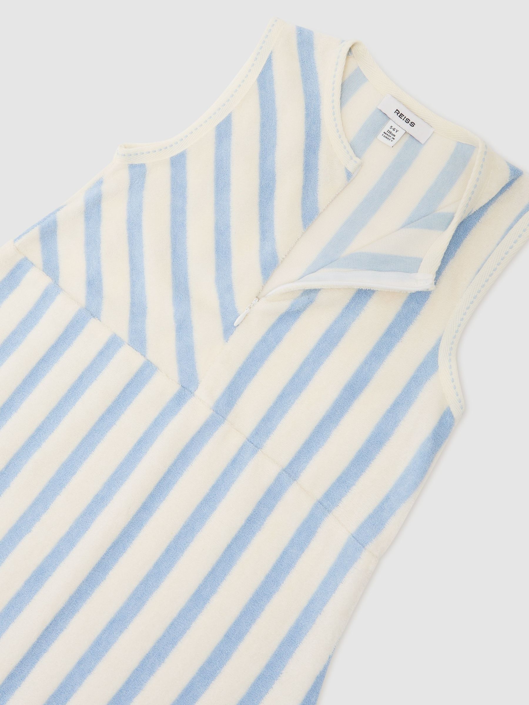 Towelling Dress in Pale Blue - Image 3 of 3