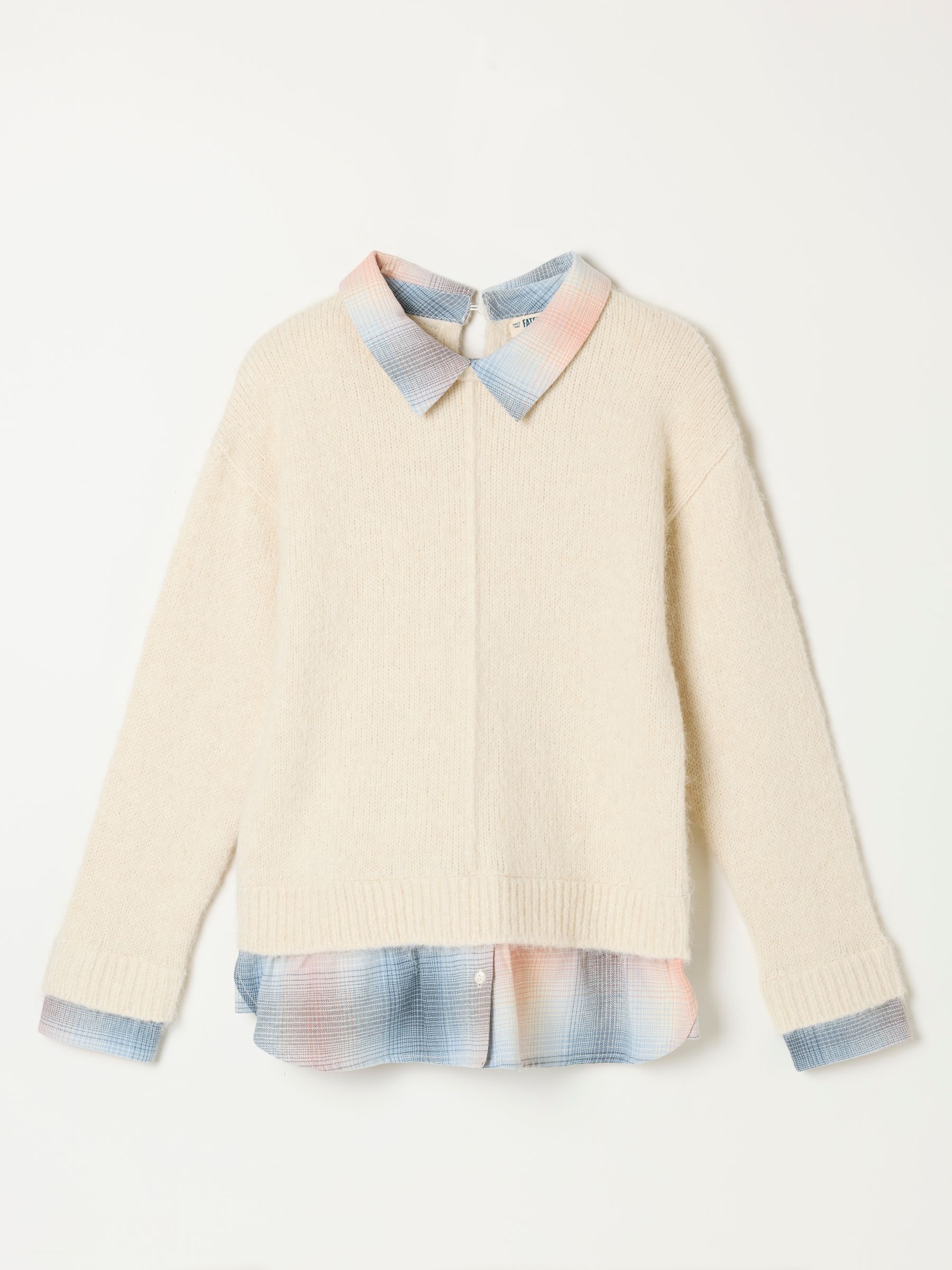 Natural Shona Knitted 2 in 1 Shirt Jumper - Image 5 of 5