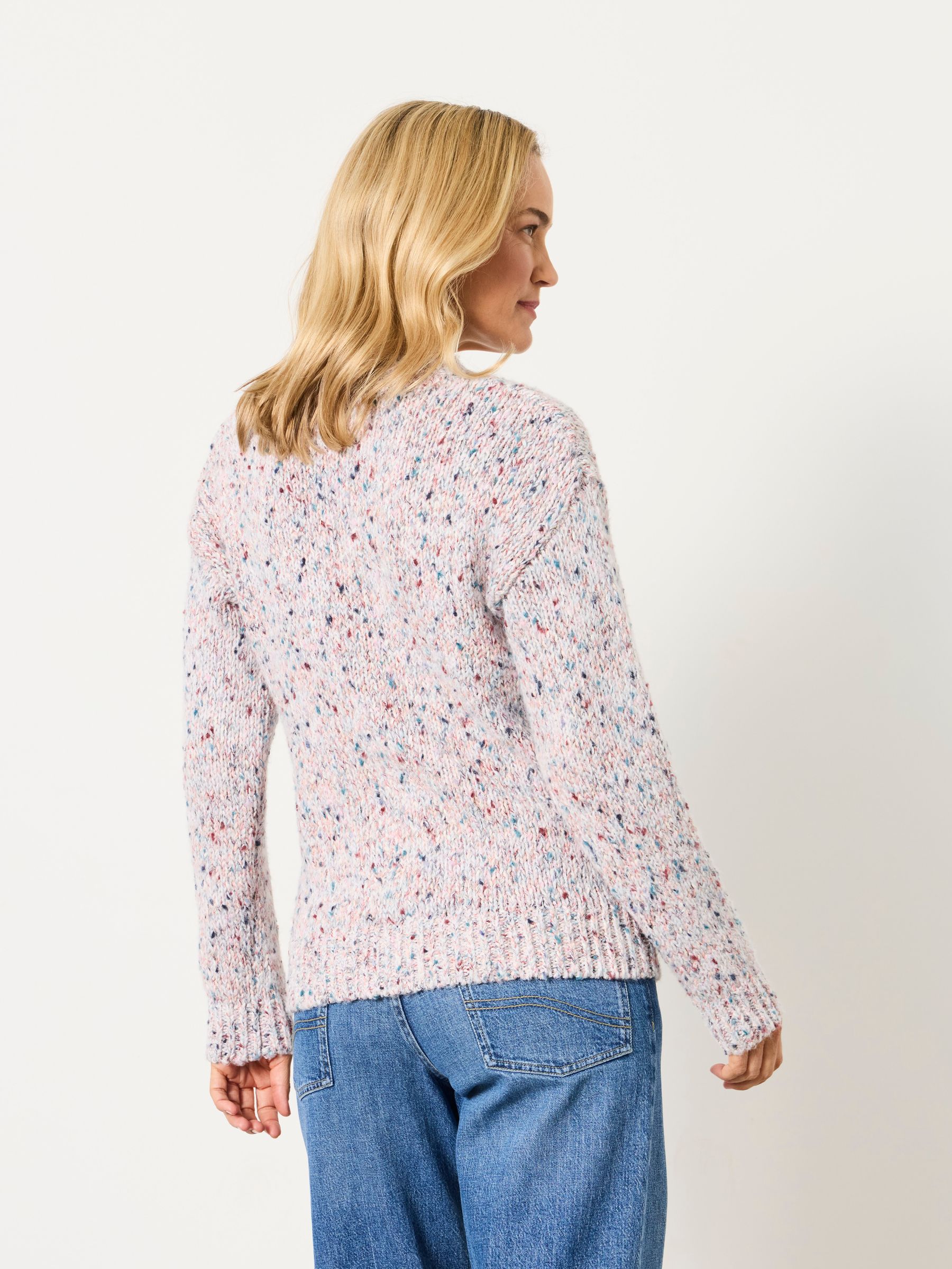 Breigh Knitted Textured Jumper in Purple - Image 2 of 6