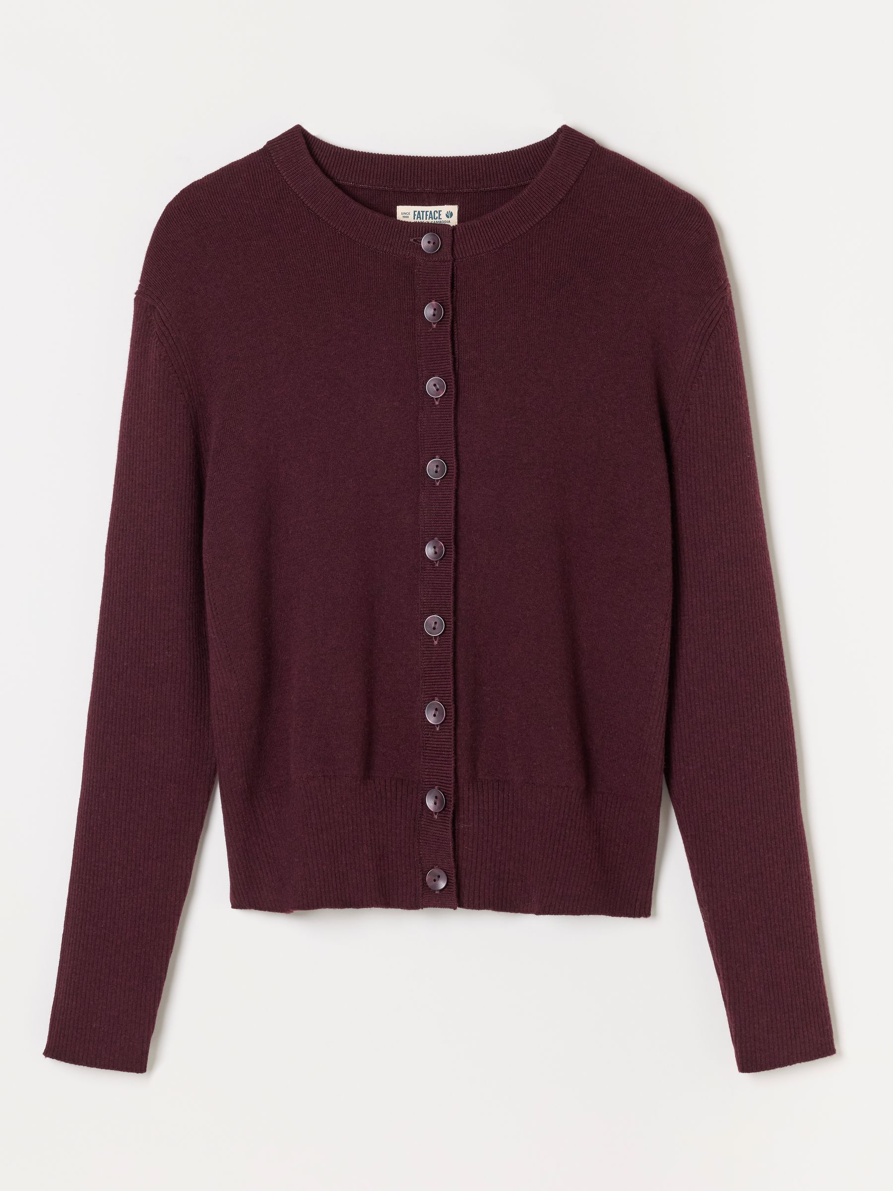 Selene Burgundy Red Knitted Button Front Cardigan - Image 6 of 6
