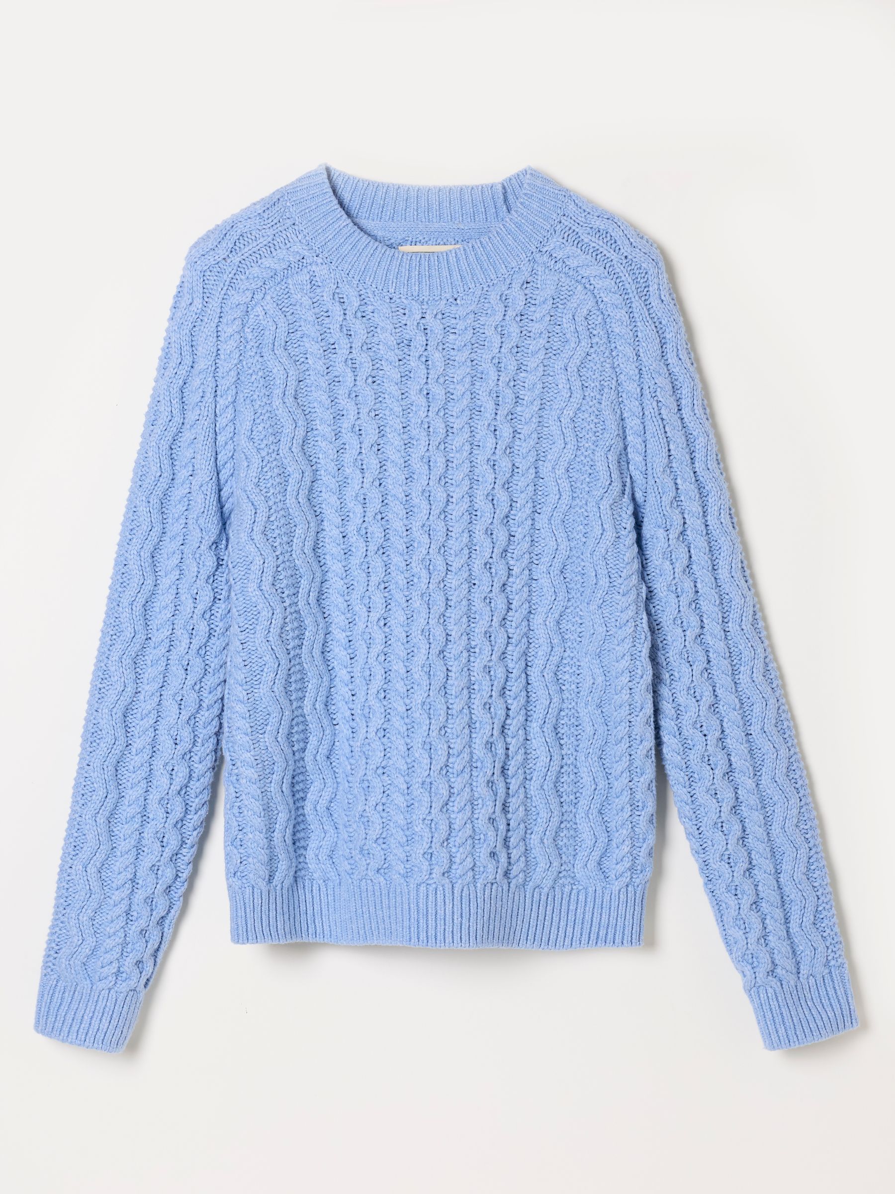 Bryony Chambray Blue Knitted Cable Jumper - Image 7 of 7