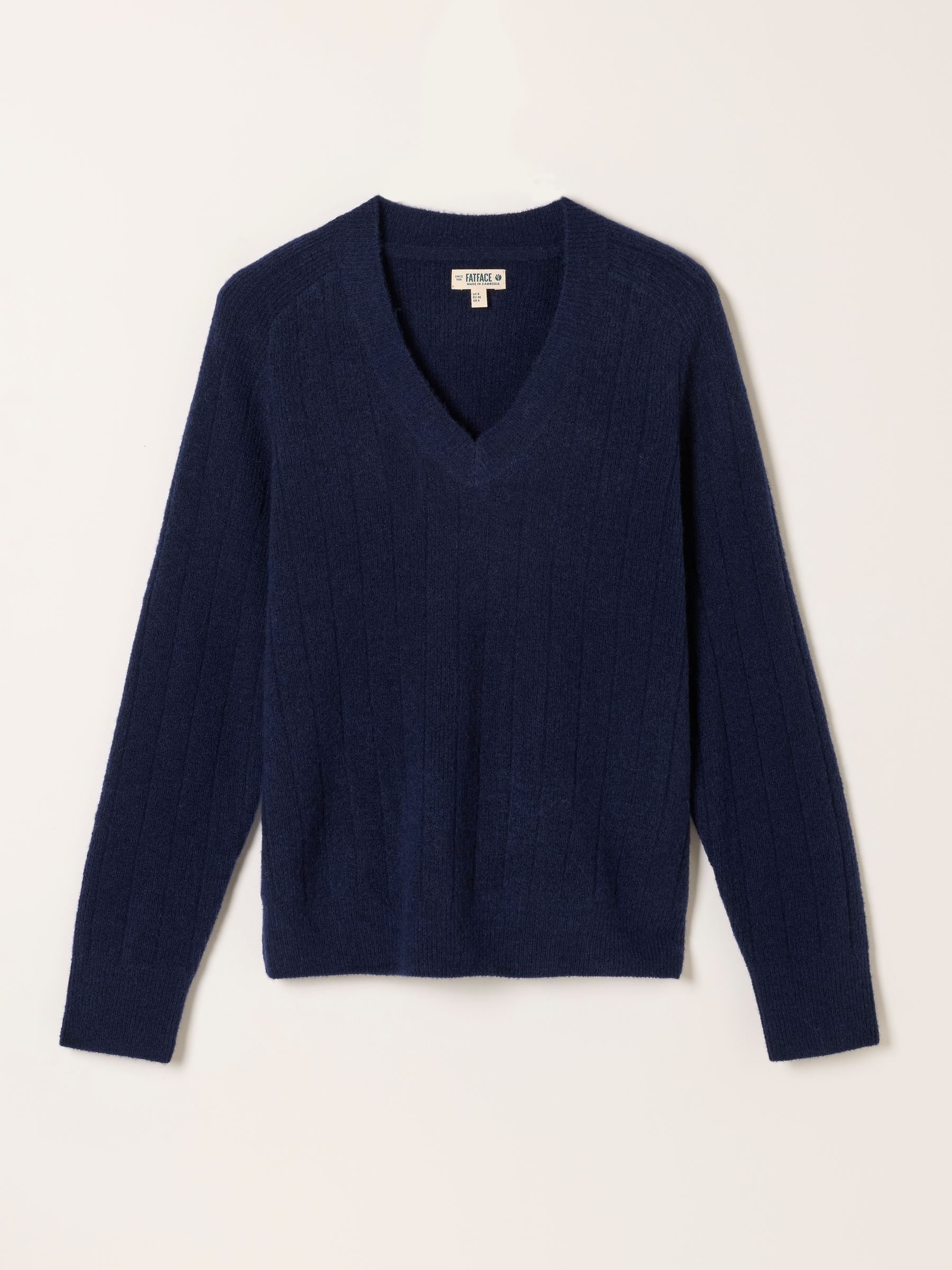 Halle Navy Knitted V Neck Jumpers - Image 6 of 6