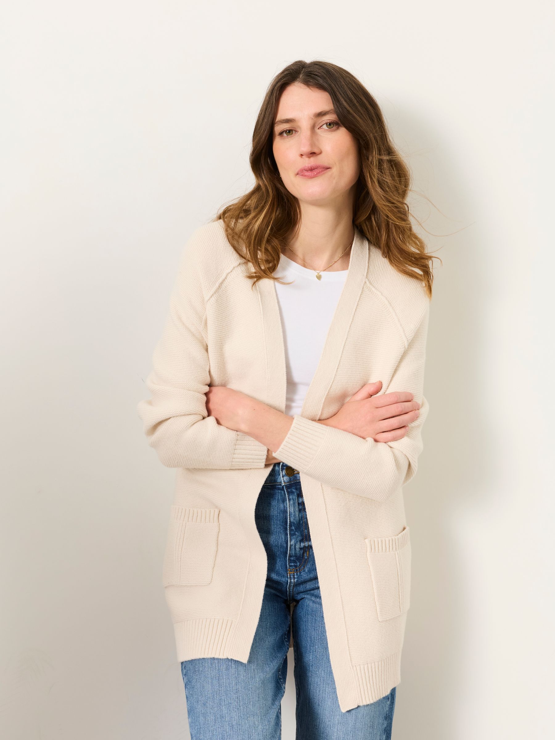 Bronwyn Ivory Edge to Edge Longline Cardigan - Image 1 of 6 Bronwyn Ivory Edge to Edge Longline Cardigan - Image 1 of 6