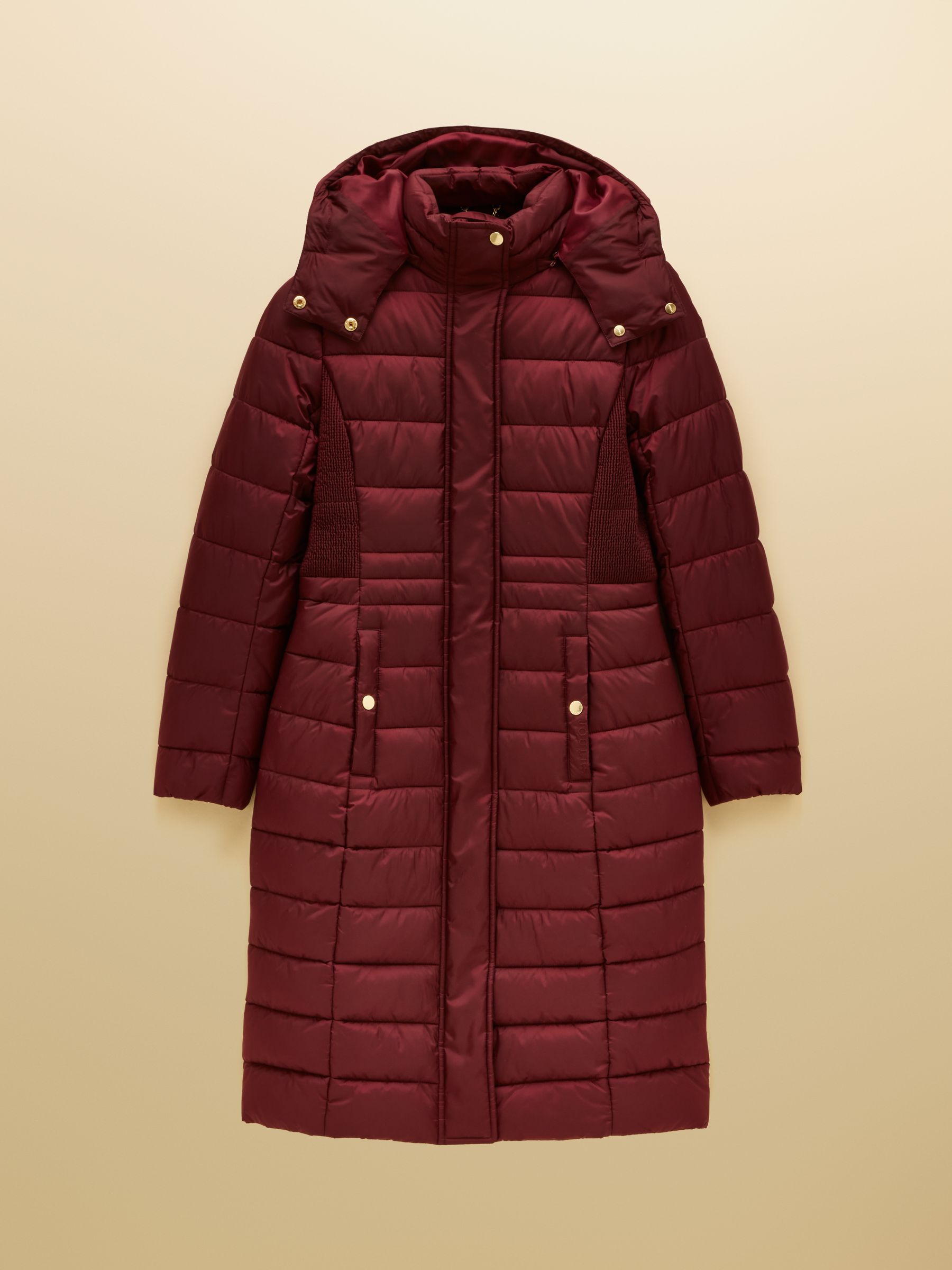 Windborough Burgundy Red Showerproof Longline Padded Coat with Hood - Image 10 of 10 Windborough Burgundy Red Showerproof Longline Padded Coat with Hood - Image 10 of 10