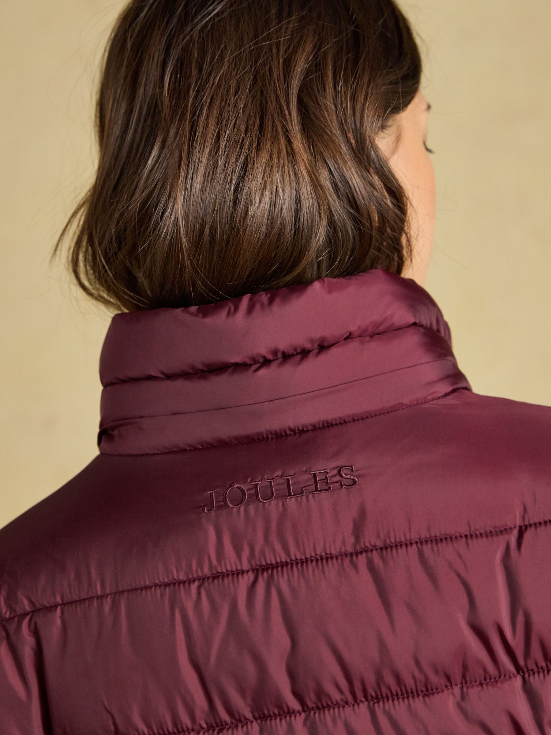 Windborough Burgundy Red Showerproof Longline Padded Coat with Hood - Image 9 of 10