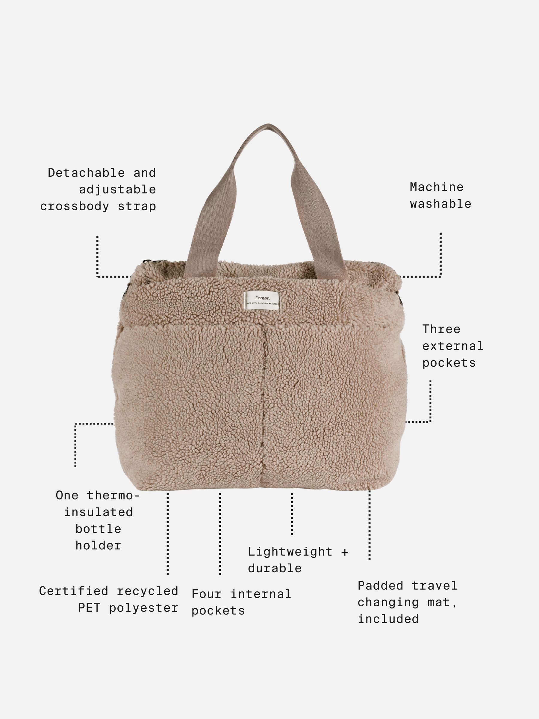 Finnson Beige Sigrid Changing Bag With Changing Mat - Image 4 of 6