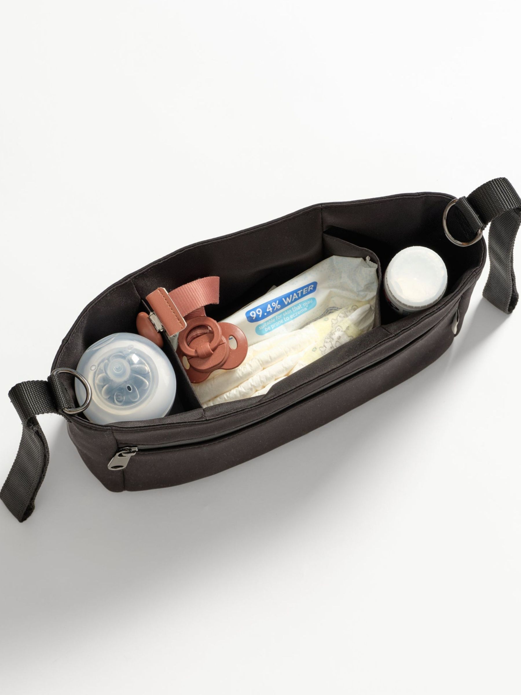 Finnson Black Odin Pram Caddy Buggy Organiser With Stroller Attachment - Image 3 of 6