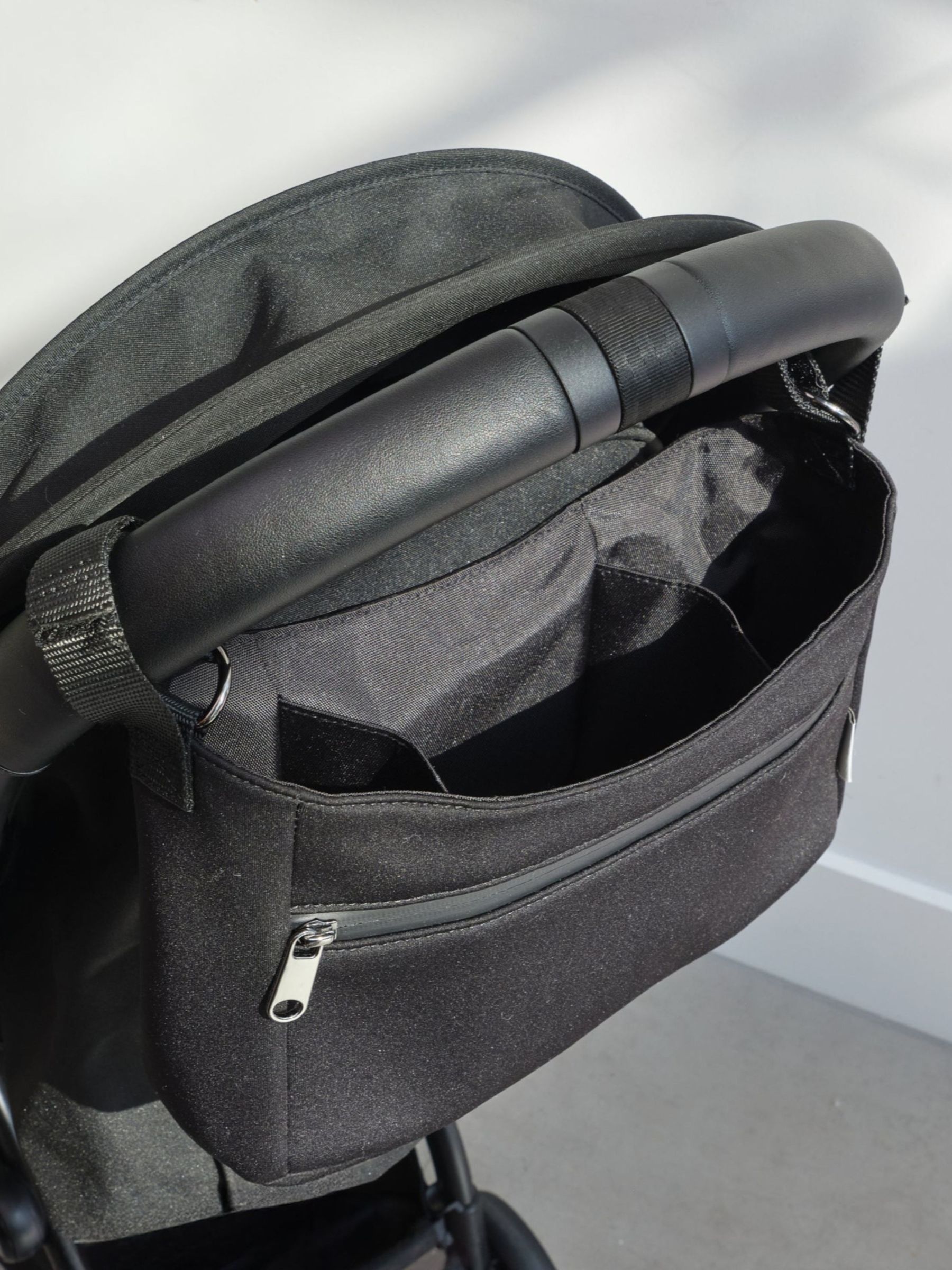 Finnson Black Odin Pram Caddy Buggy Organiser With Stroller Attachment - Image 4 of 6