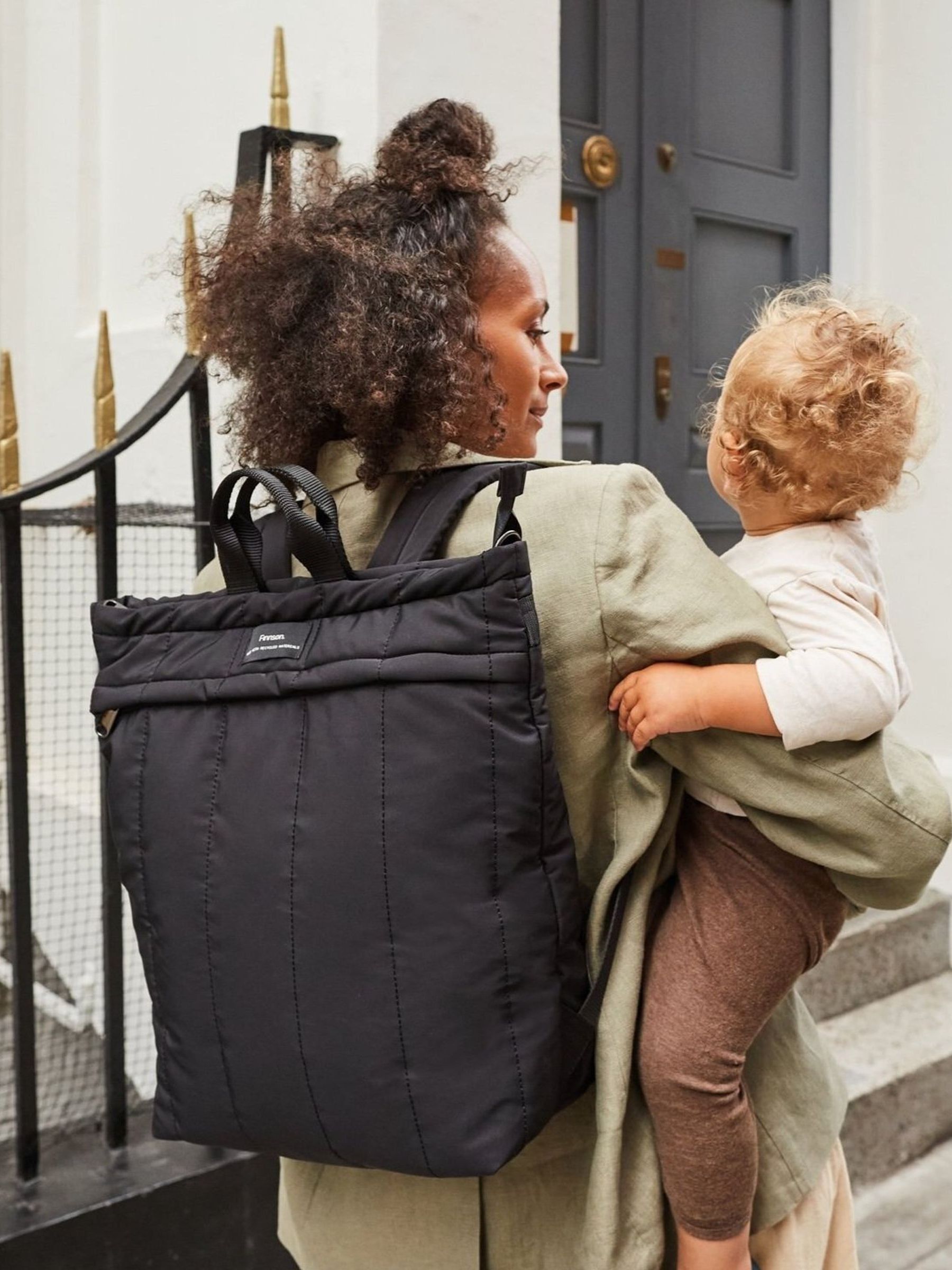 Finnson Black Rae Changing Backpack With Changing Mat - Image 1 of 4