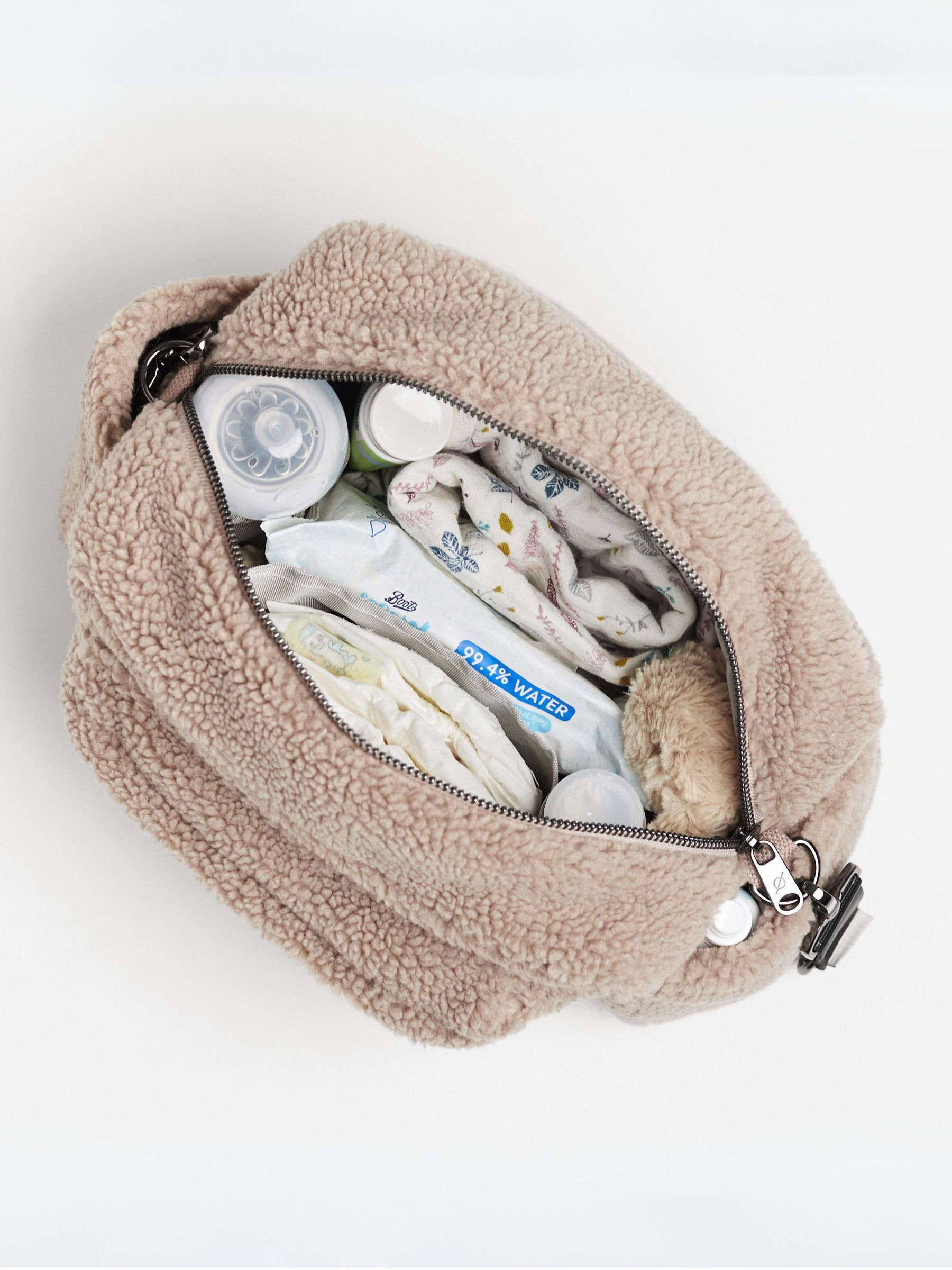 Beige Freya Stroller Organiser Changing Bag With Strolle Clips - Image 3 of 5